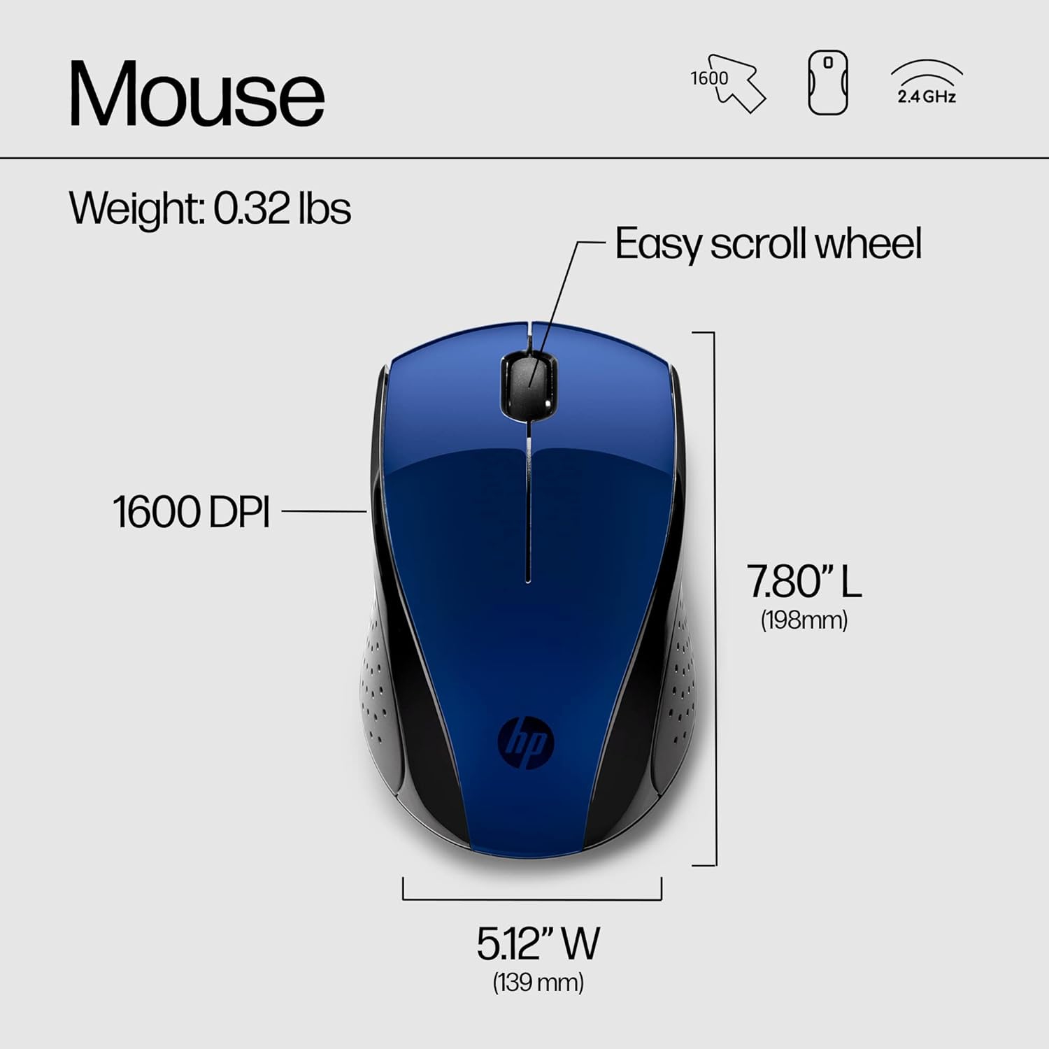 HP X3000 BLU WRLS Mouse CAN/ENG