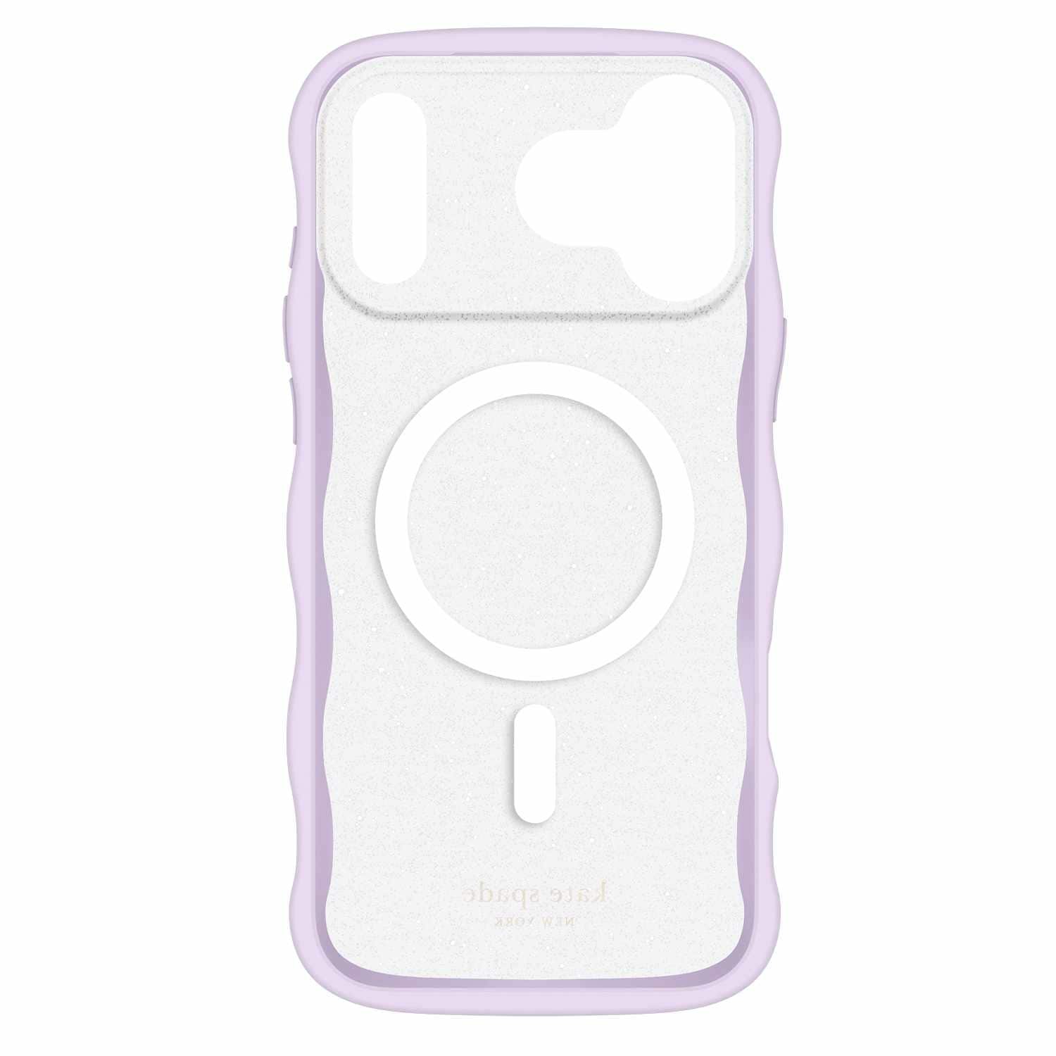 Kate Spade KS057256 Wavy MagSafe Case iPhone 17 Pro Max Opal Glitter