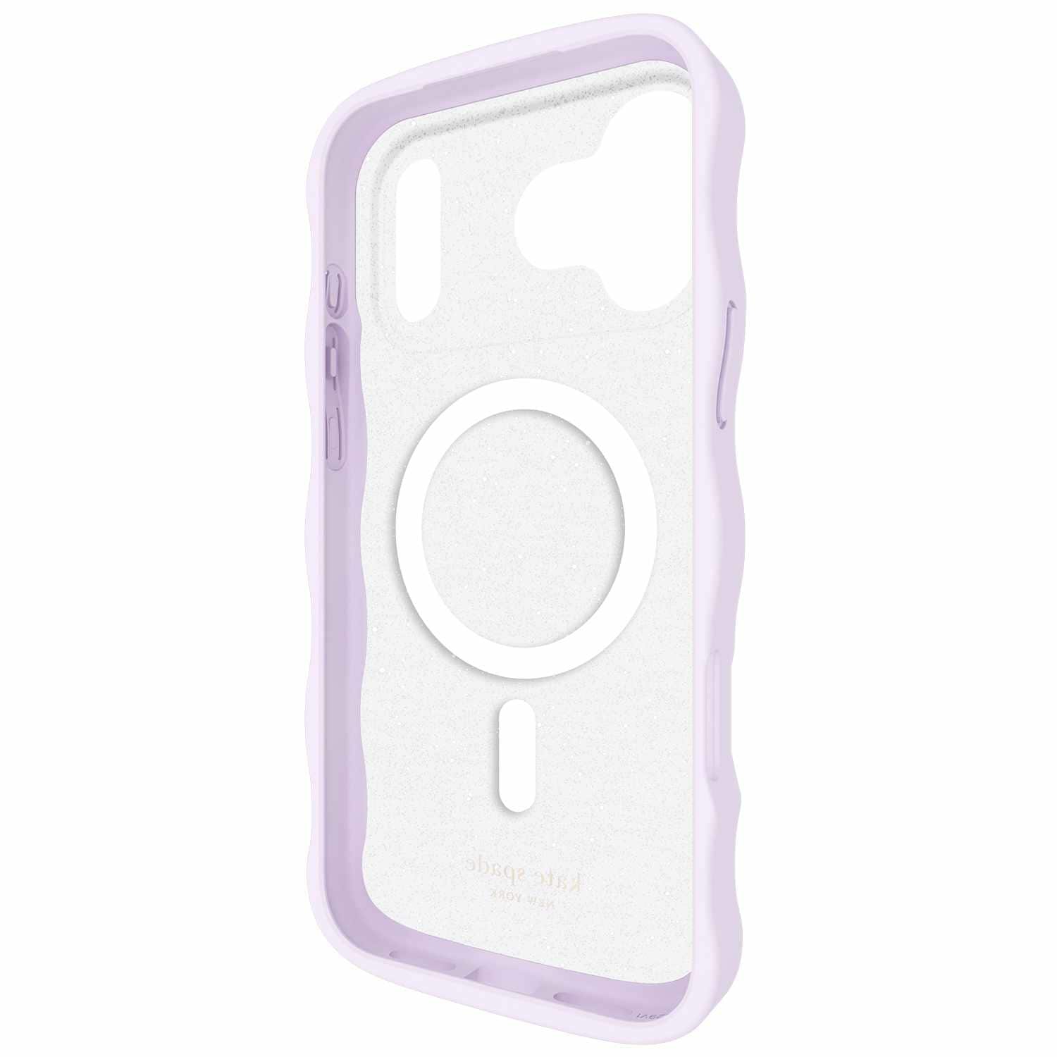 Kate Spade KS057256 Wavy MagSafe Case iPhone 17 Pro Max Opal Glitter