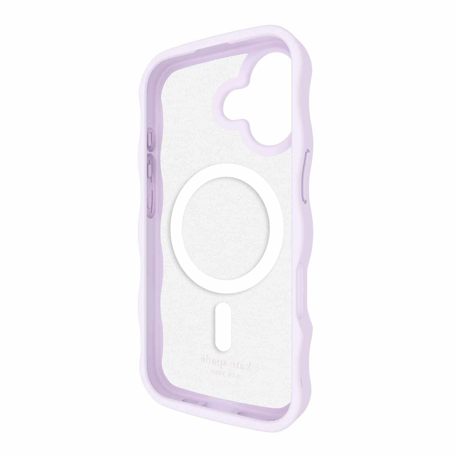 Étui ondulé MagSafe KS057412 de Kate Spade pour iPhone 17 – Opale scintillante