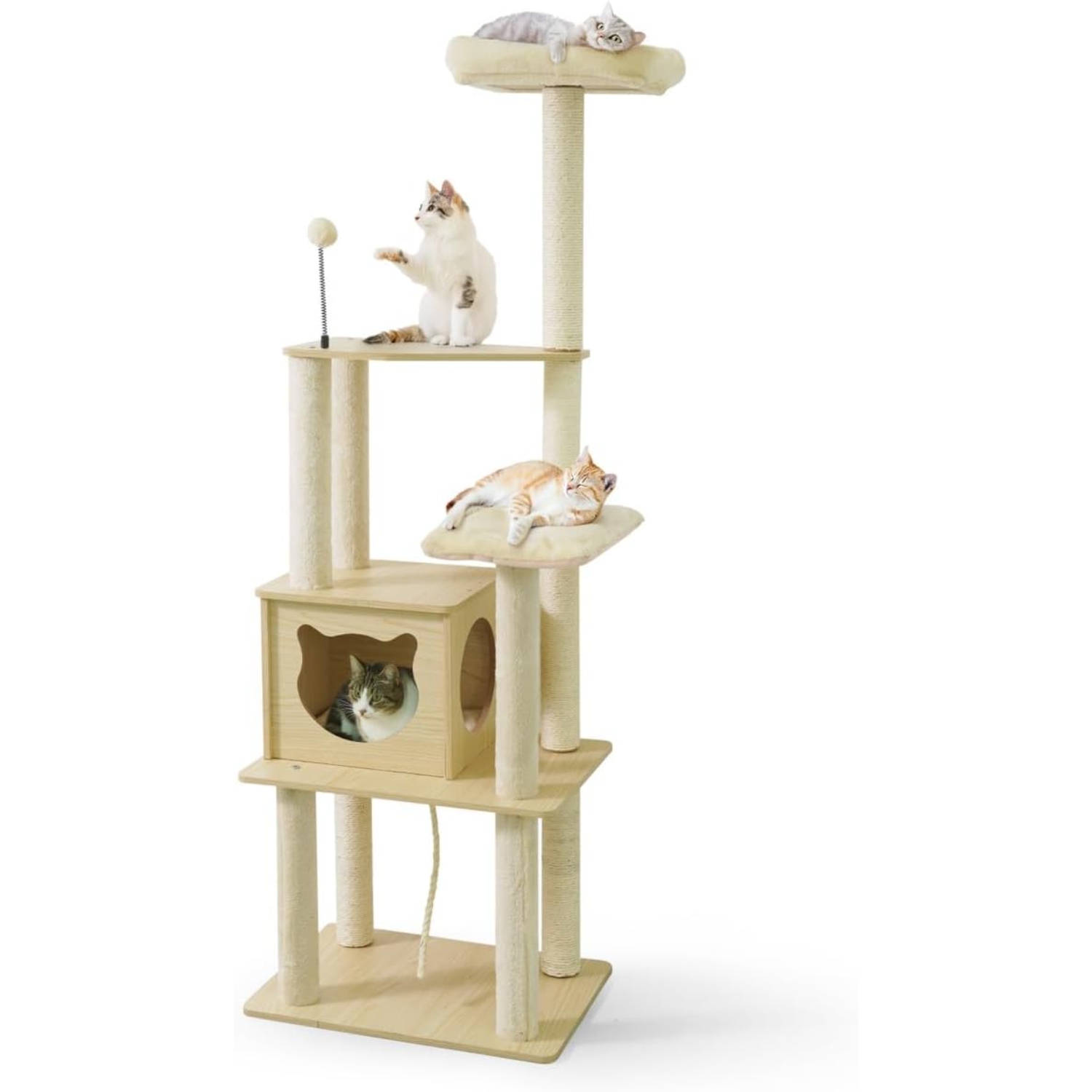 Arbre à chats multiniveau de 65&nbsp;po de CAPHAUS