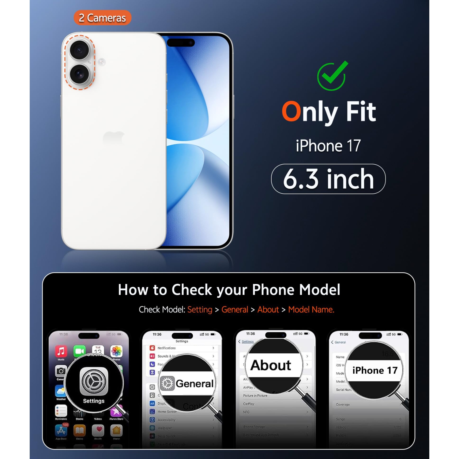 iPhone 17 Case Clear: Magnetic Transparent Phone Cases with Screen Protector Slim Anti Yellowing Military Grade Drop Protection Rugged Shockproof