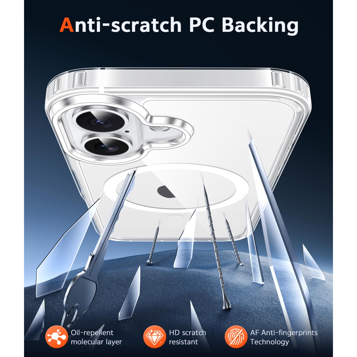 iPhone 17 Case Clear: Magnetic Transparent Phone Cases with Screen Protector Slim Anti Yellowing Military Grade Drop Protection Rugged Shockproof