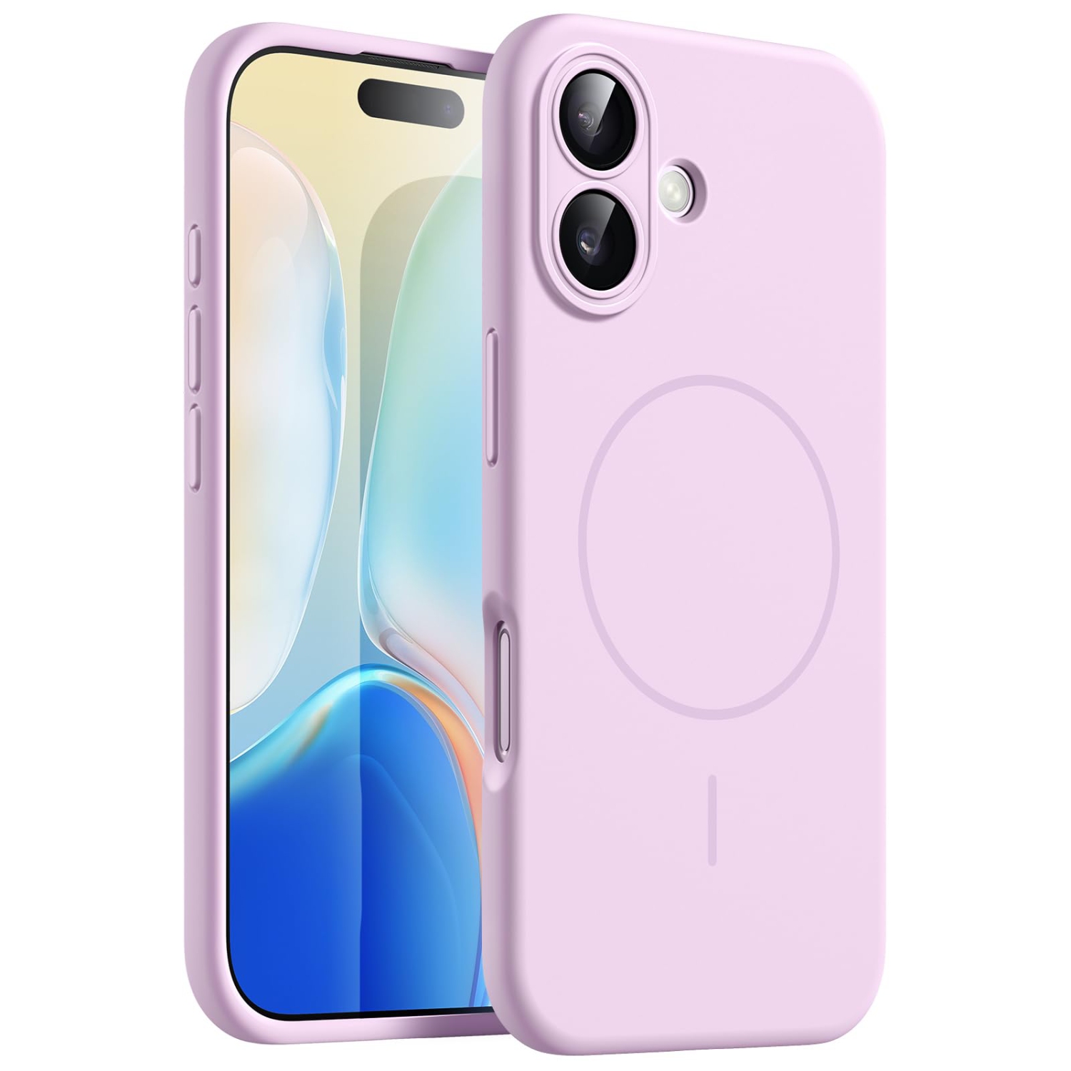 Magnetic Silicone Case for iPhone 17 6.3-Inch, Compatible with MagSafe, Silky Soft Touch, Shock Absorbing Phone Cover with Camera Lens Protection