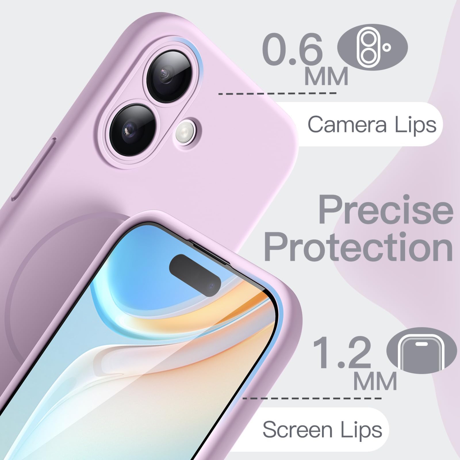 Magnetic Silicone Case for iPhone 17 6.3-Inch, Compatible with MagSafe, Silky Soft Touch, Shock Absorbing Phone Cover with Camera Lens Protection