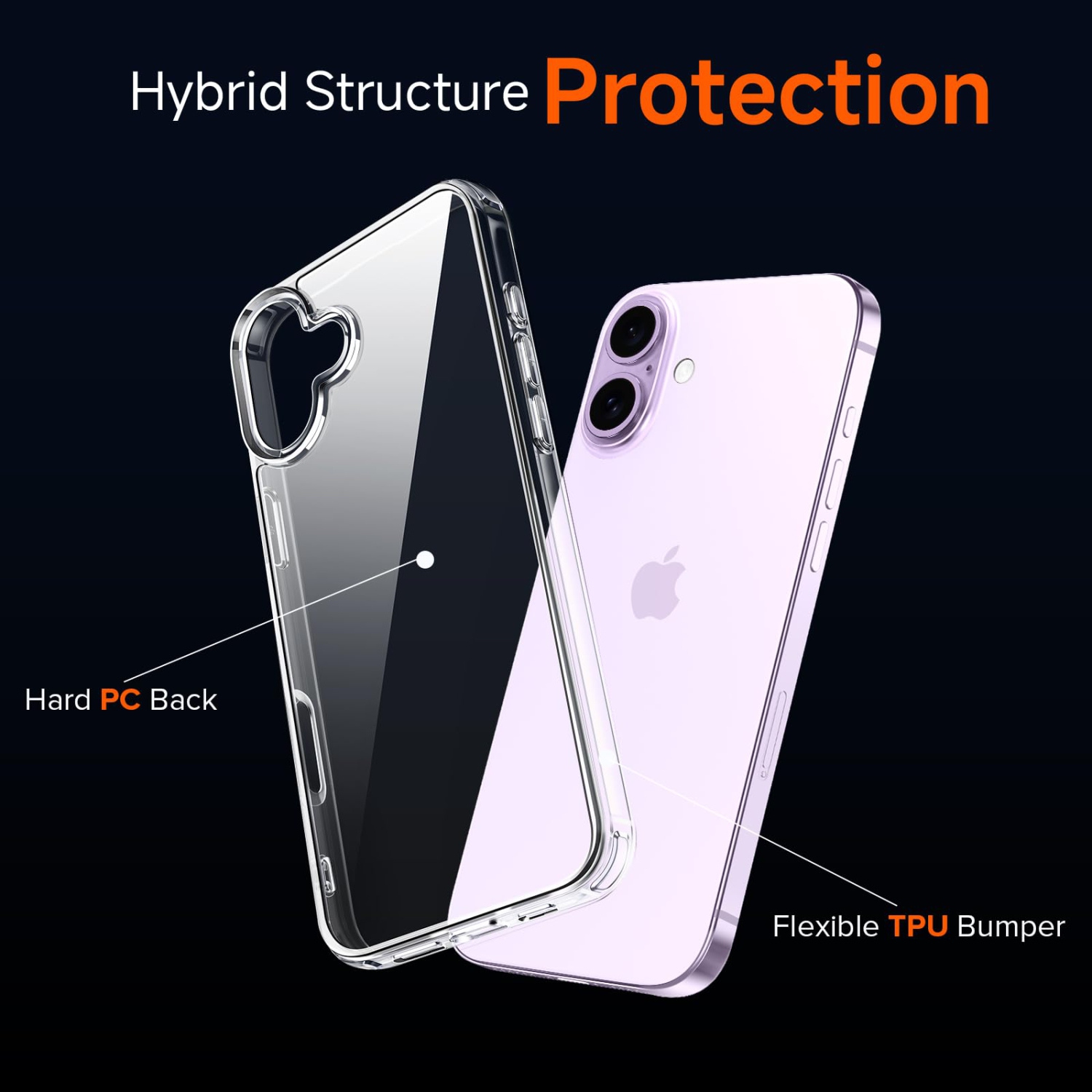 3-in-1 Case Designed for iPhone 17 6.3'' 2025 with 2 Pack Tempered Glass Screen Protector, Military Grade Drop Protection Hard Back Slim Shockproof