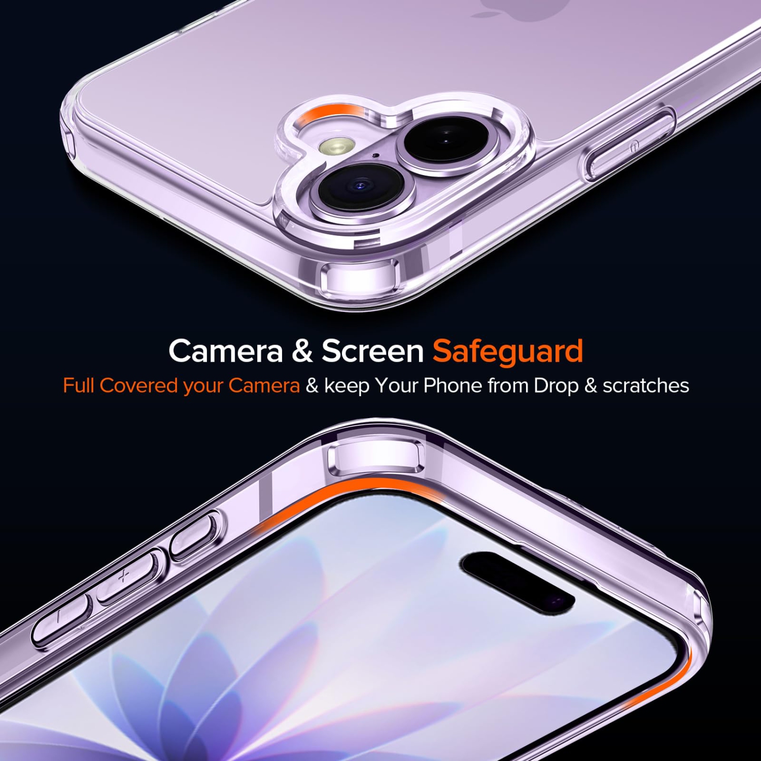 3-in-1 Case Designed for iPhone 17 6.3'' 2025 with 2 Pack Tempered Glass Screen Protector, Military Grade Drop Protection Hard Back Slim Shockproof