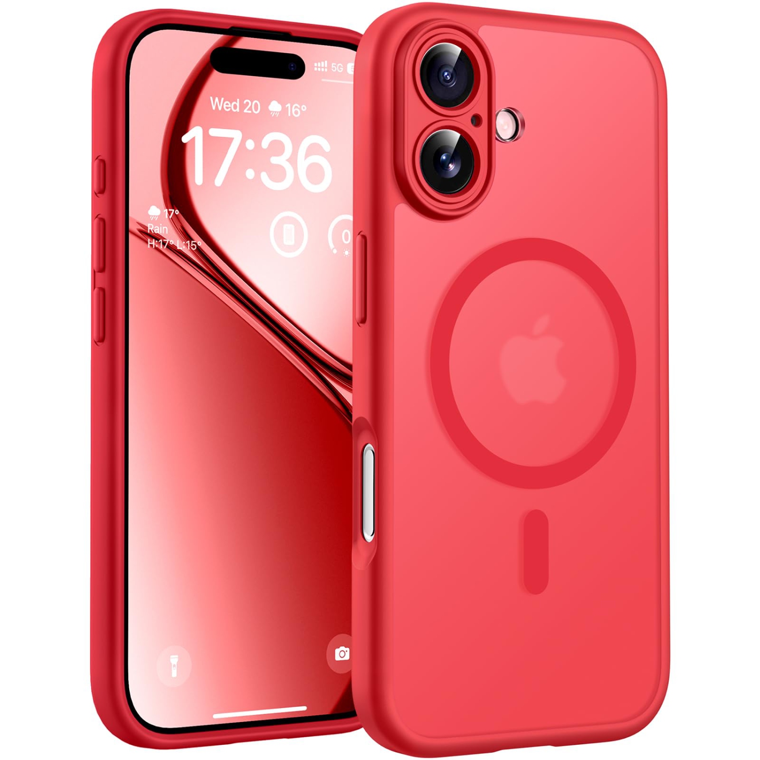 iPhone 17 Case, Full Camera Protection, Built-in Magnetic Ring, Compatible with Magsafe, Drop Protection, Translucent Matte Phone Case for iPhone 17