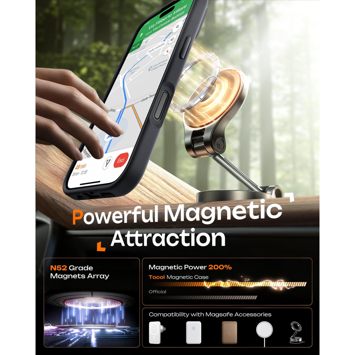 iPhone 17 Case, Full Camera Protection, Built-in Magnetic Ring, Compatible with Magsafe, Drop Protection, Translucent Matte Phone Case for iPhone 17