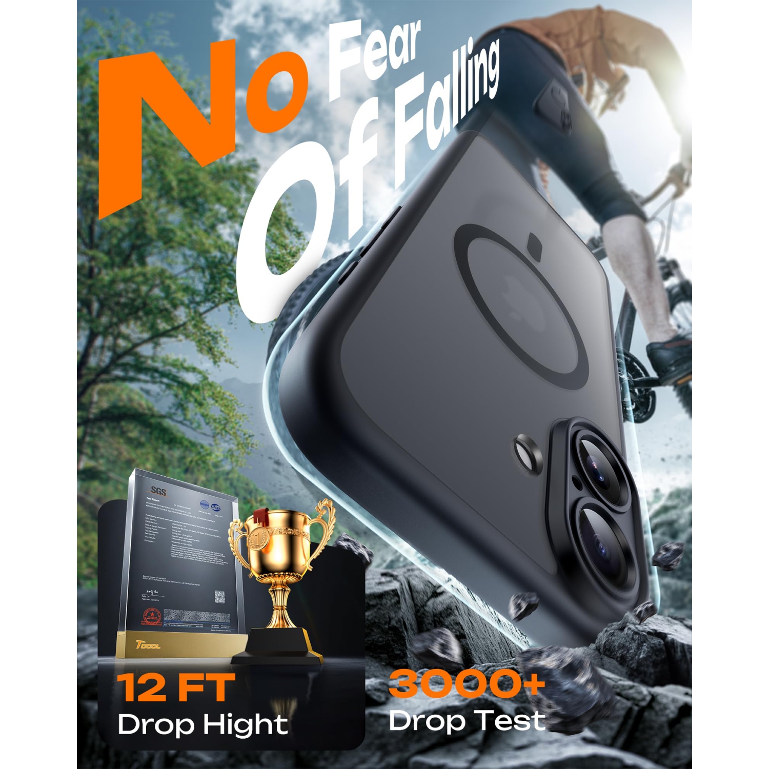 iPhone 17 Case, Full Camera Protection, Built-in Magnetic Ring, Compatible with Magsafe, Drop Protection, Translucent Matte Phone Case for iPhone 17