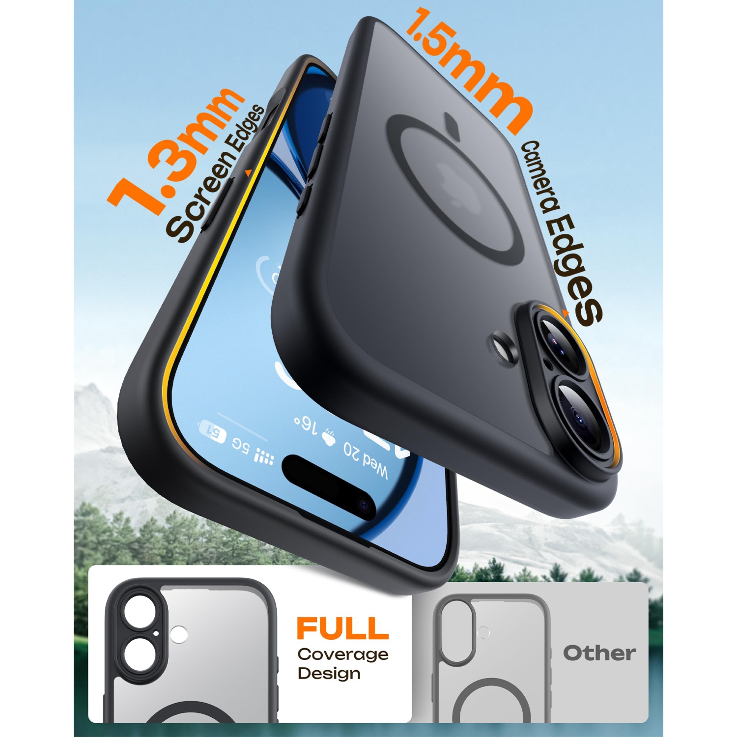 iPhone 17 Case, Full Camera Protection, Built-in Magnetic Ring, Compatible with Magsafe, Drop Protection, Translucent Matte Phone Case for iPhone 17