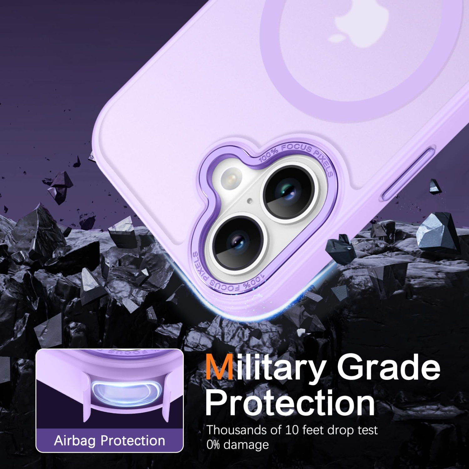 iPhone 17 Case 2025, Compatible with MagSafe Matte Translucent Slim Shockproof Phone Cover, Anti-Scratch Heavy Duty Protective Rugged Phone Case for