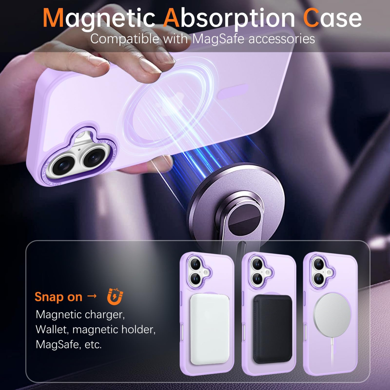 iPhone 17 Case 2025, Compatible with MagSafe Matte Translucent Slim Shockproof Phone Cover, Anti-Scratch Heavy Duty Protective Rugged Phone Case for