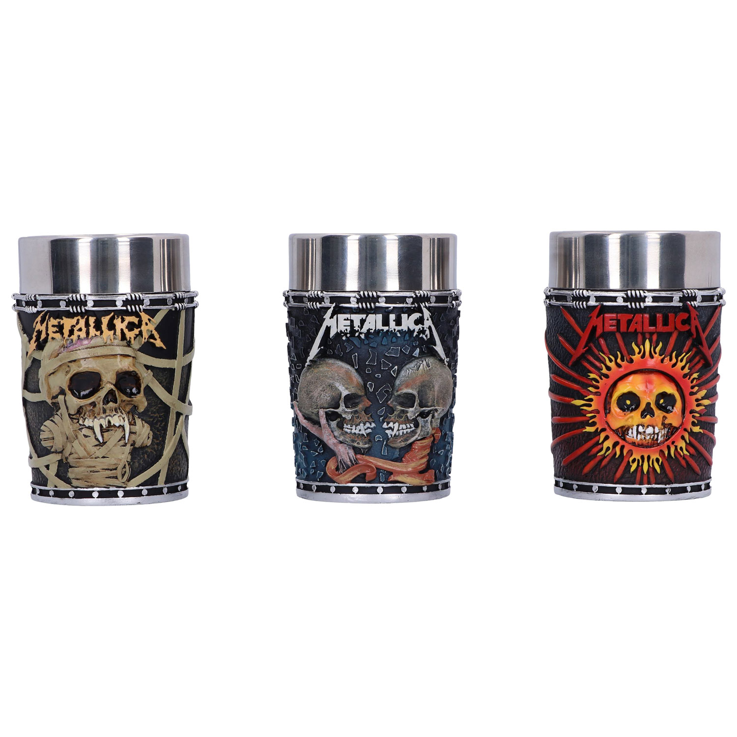 Verre à liqueur Metallica de Nemesis Now - Ensemble de 3