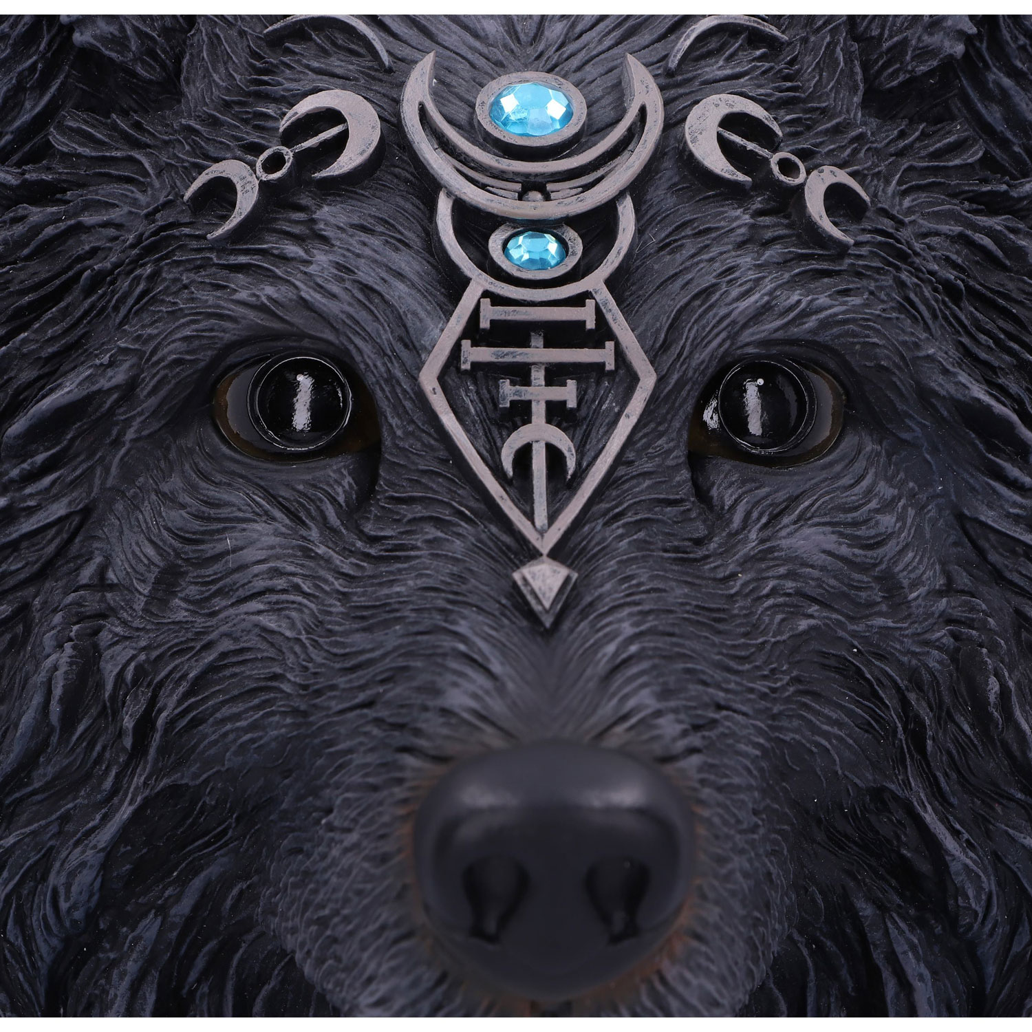 Nemesis Now Jewelled Black Wolf Moon Wall Hanging Plaque