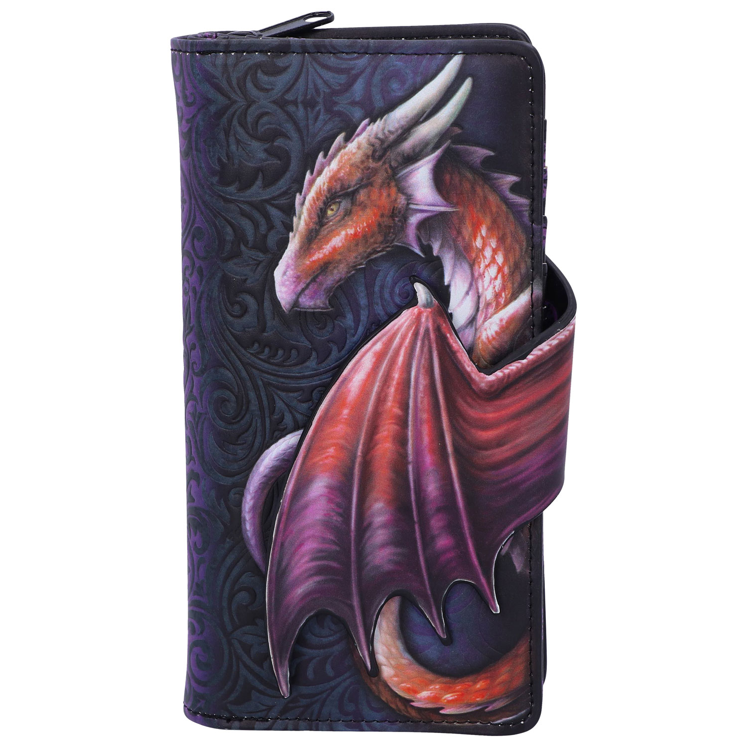 Porte-monnaie texturé avec dragon de Nemesis Now - Rouge