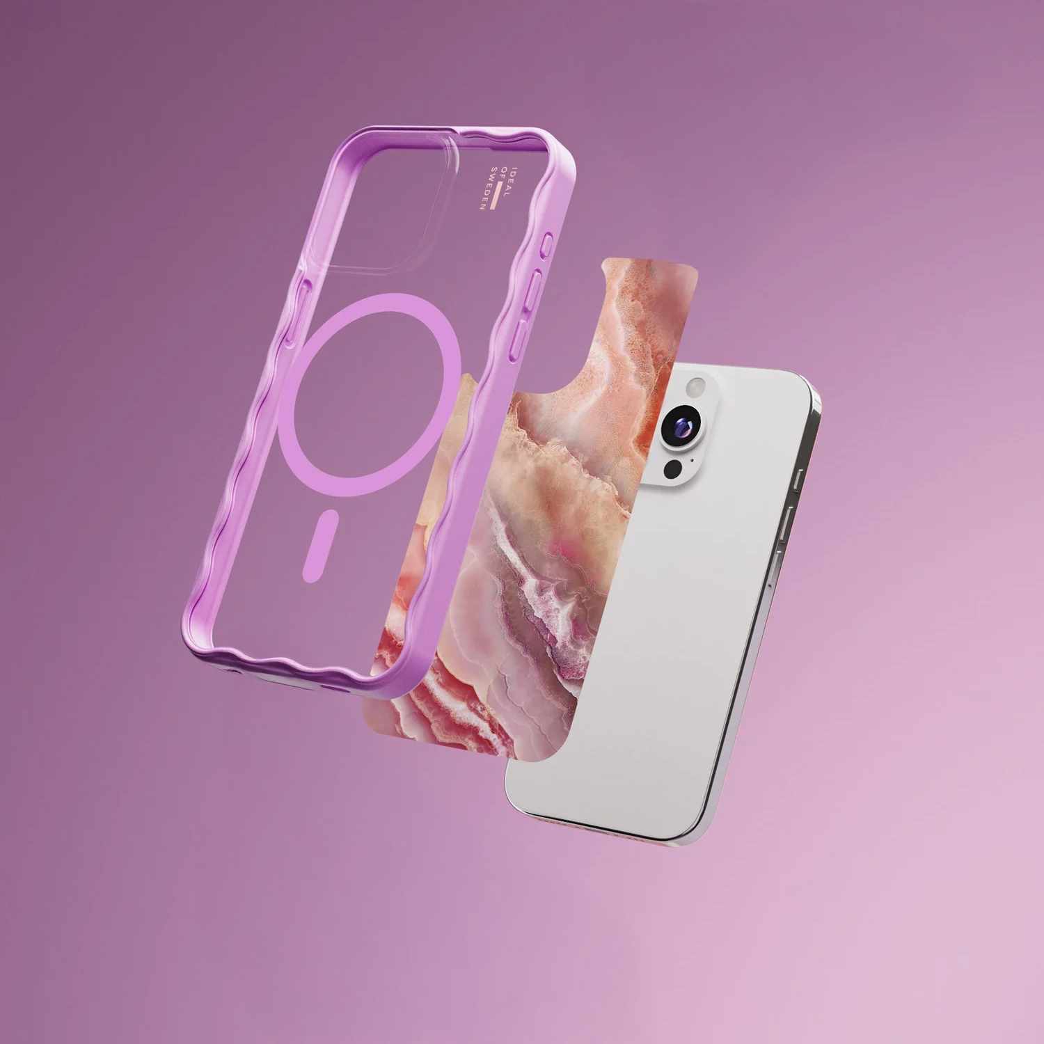 Ideal of Sweden Print Pack iPhone 17 Pro Blush Pink Marble