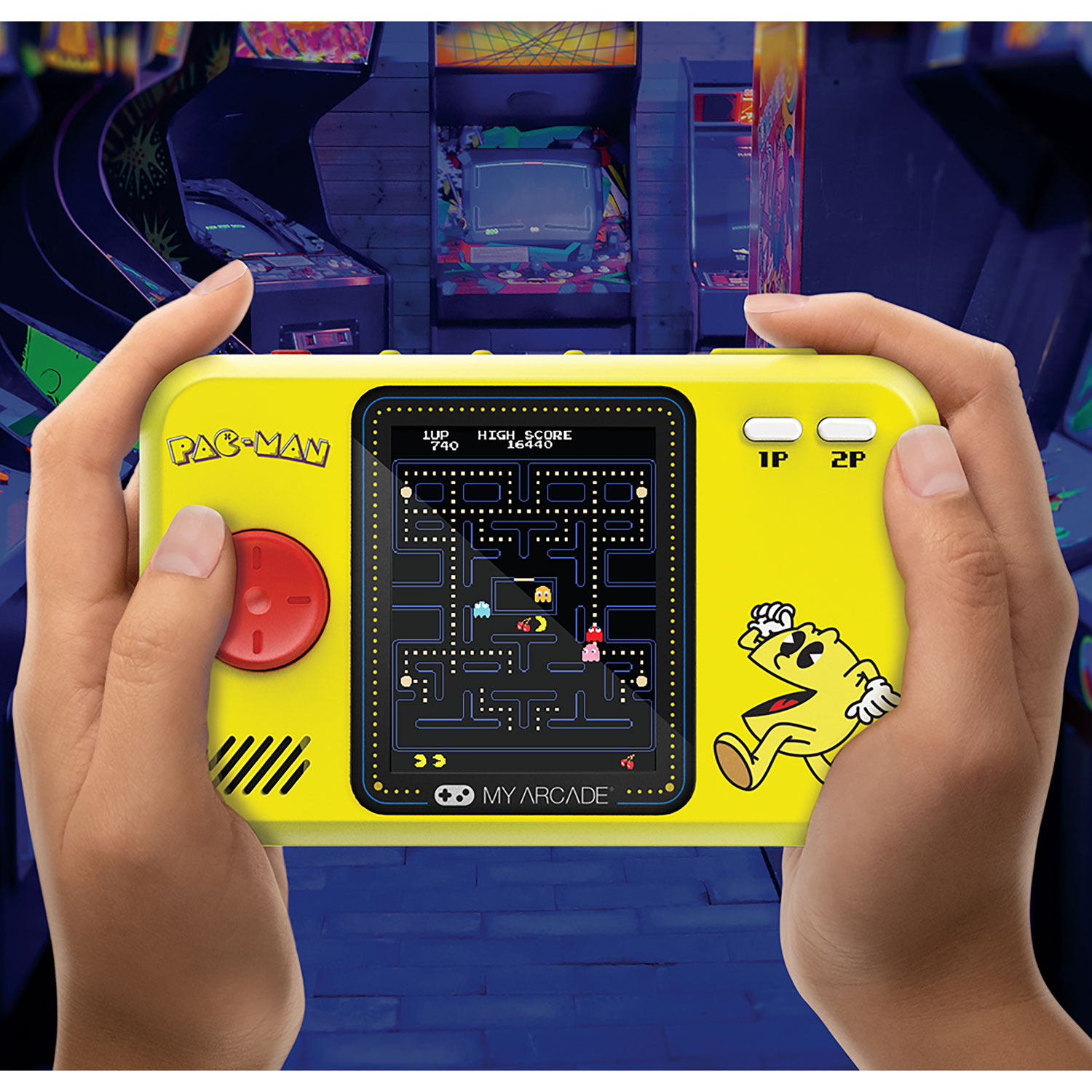 DreamGEAR Uni Pocket Player Pro Pac-Man Portable Gaming System with Travel Case