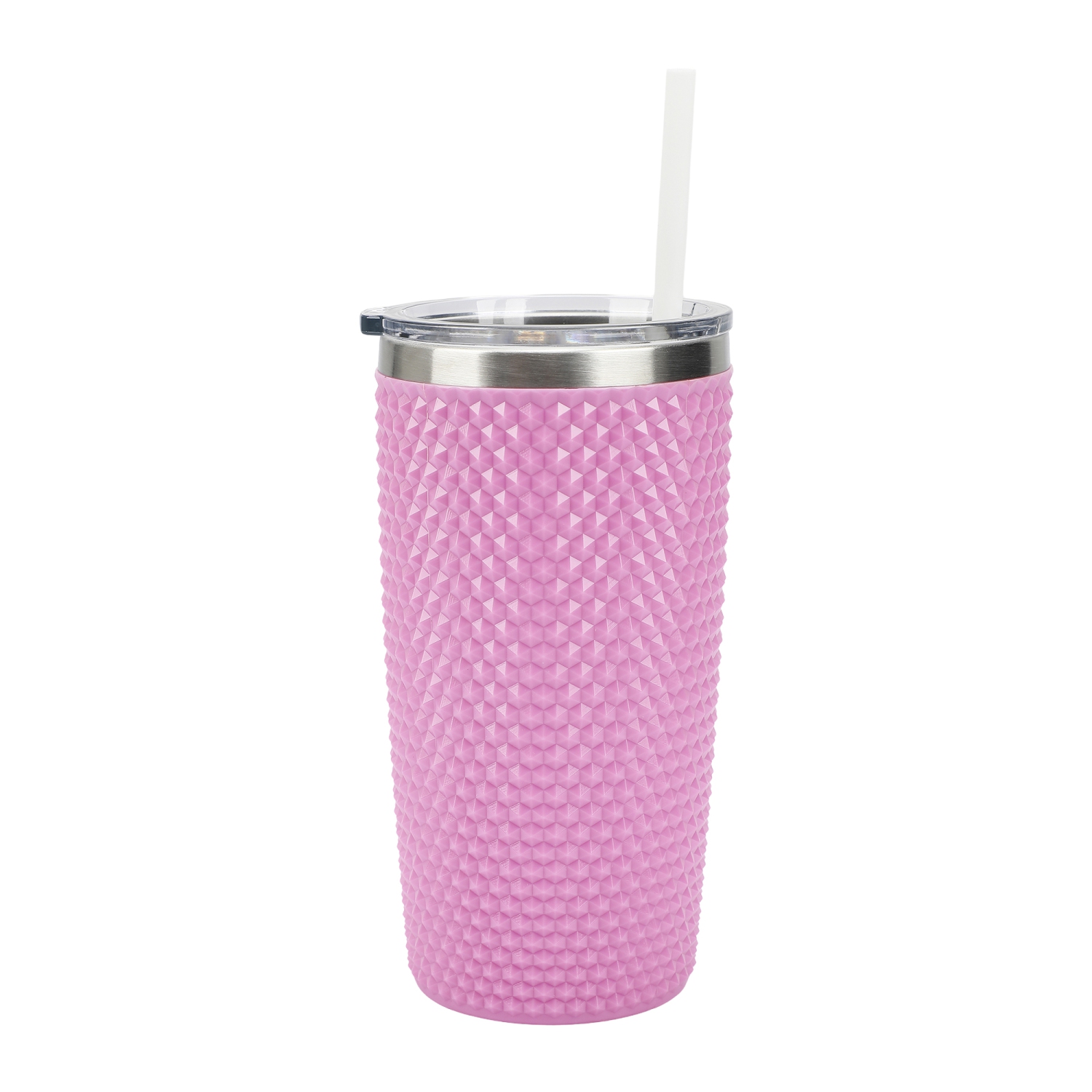 Gobelet à pointes en acier inoxydable de 20 oz avec visage de personnage Hello Kitty, rose