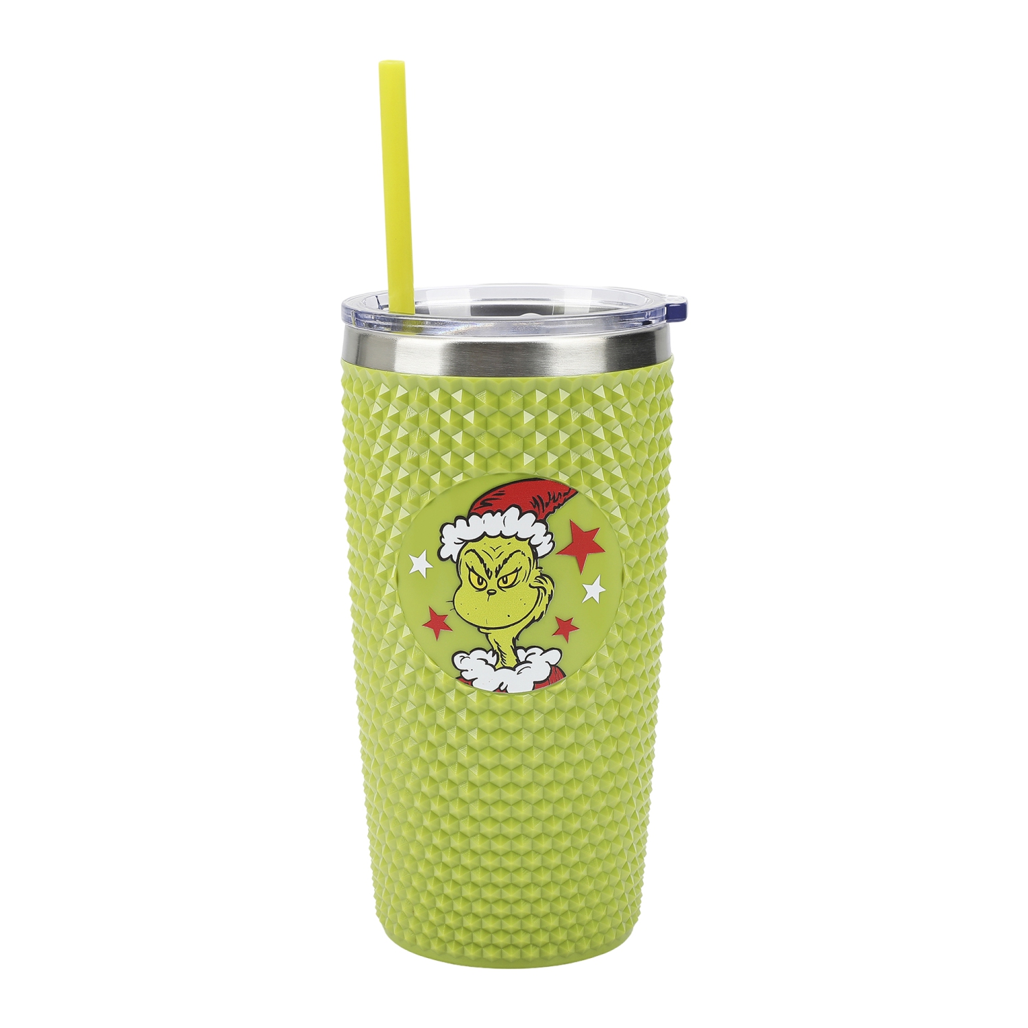 The Grinch Character Wreath Green 20 Oz Stainless Steel Spiked Tumbler