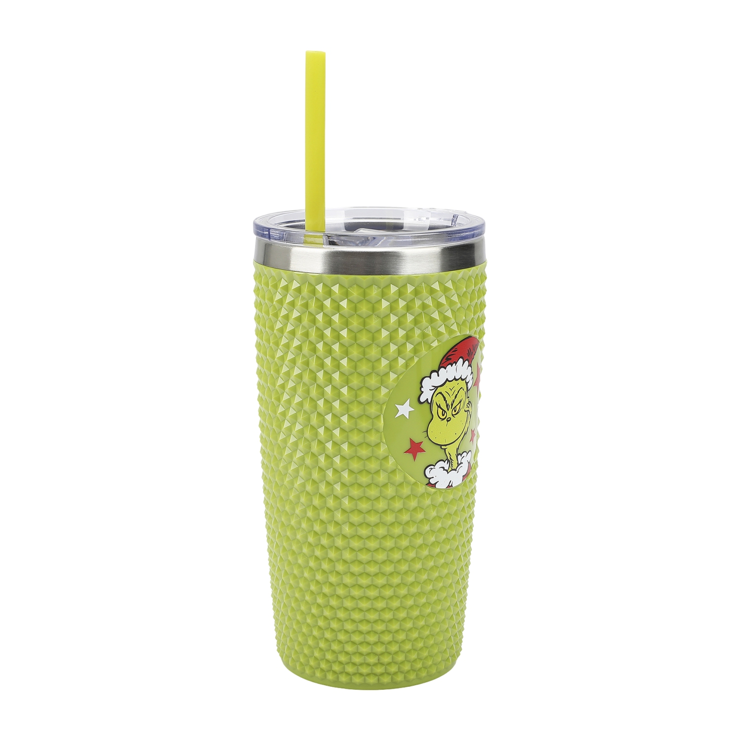 The Grinch Character Wreath Green 20 Oz Stainless Steel Spiked Tumbler