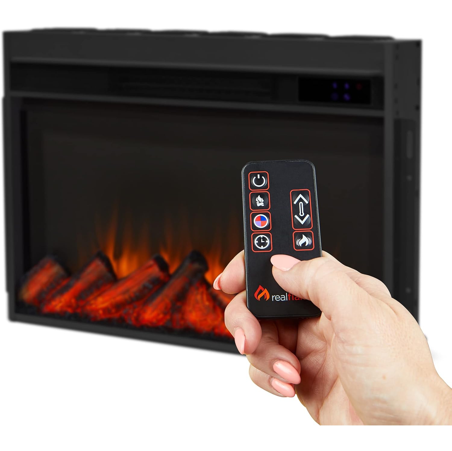 Meuble pour téléviseur de 58&nbsp;po avec foyer électrique Penrose de Real Flame - Blanc