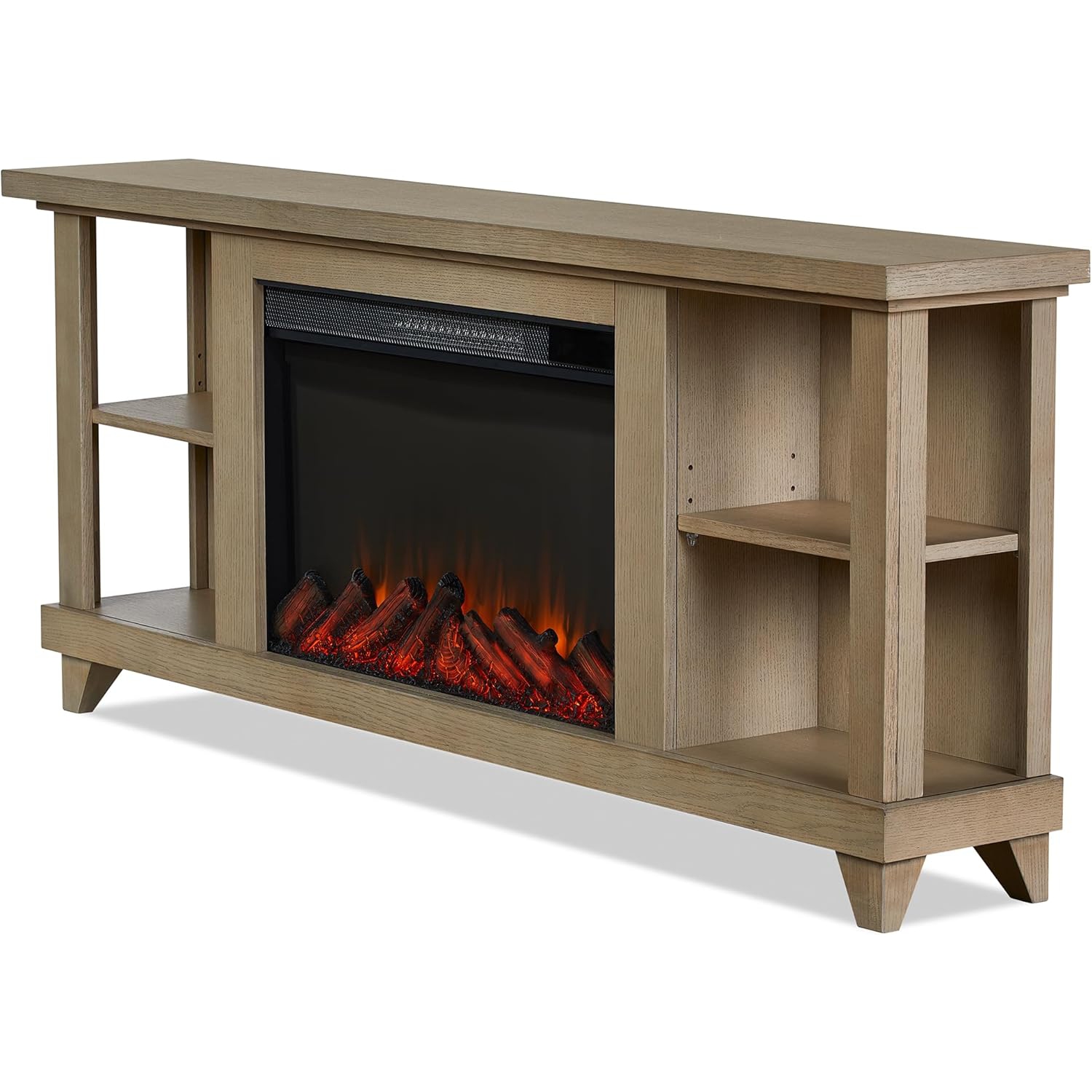 Meuble pour téléviseur de 58&nbsp;po avec foyer électrique Penrose de Real Flame - Bois flotté