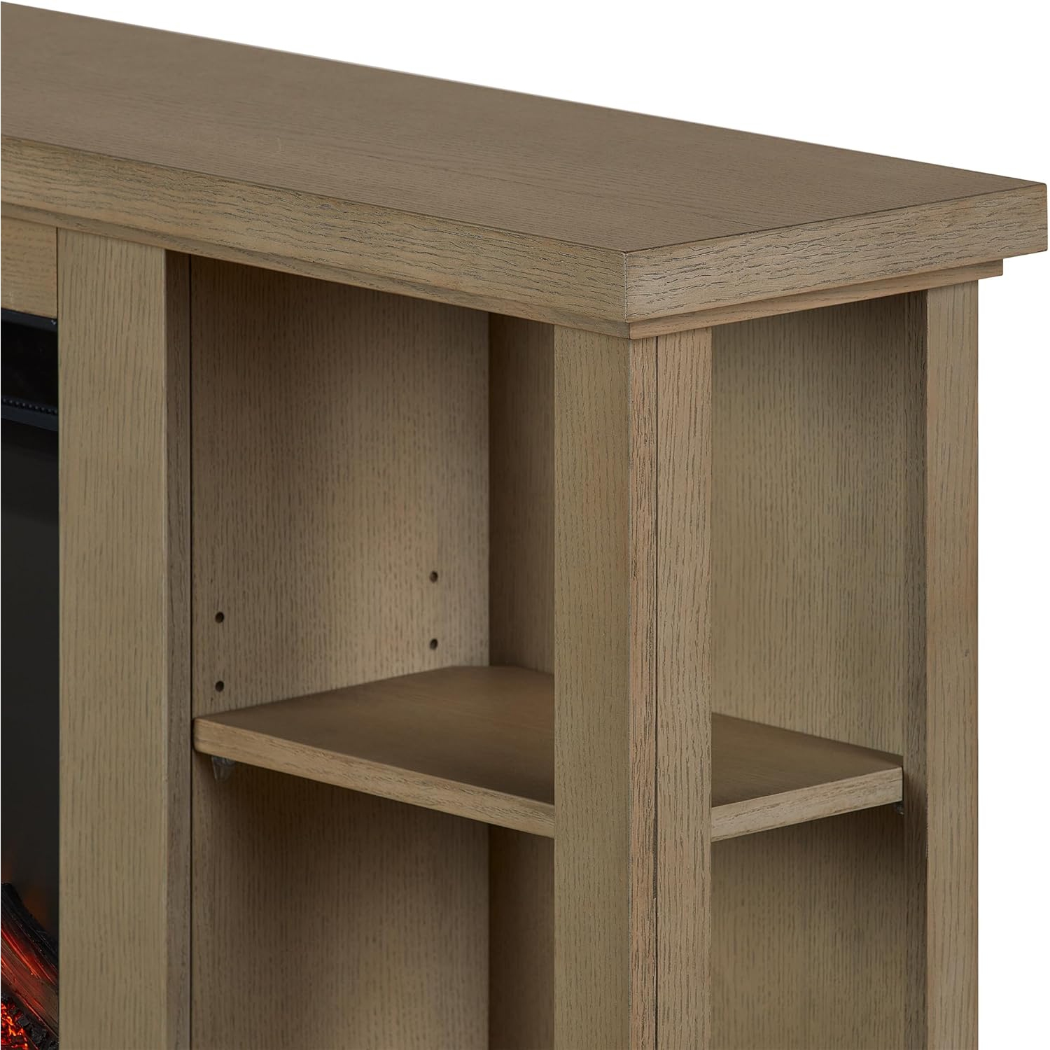 Meuble pour téléviseur de 58&nbsp;po avec foyer électrique Penrose de Real Flame - Bois flotté