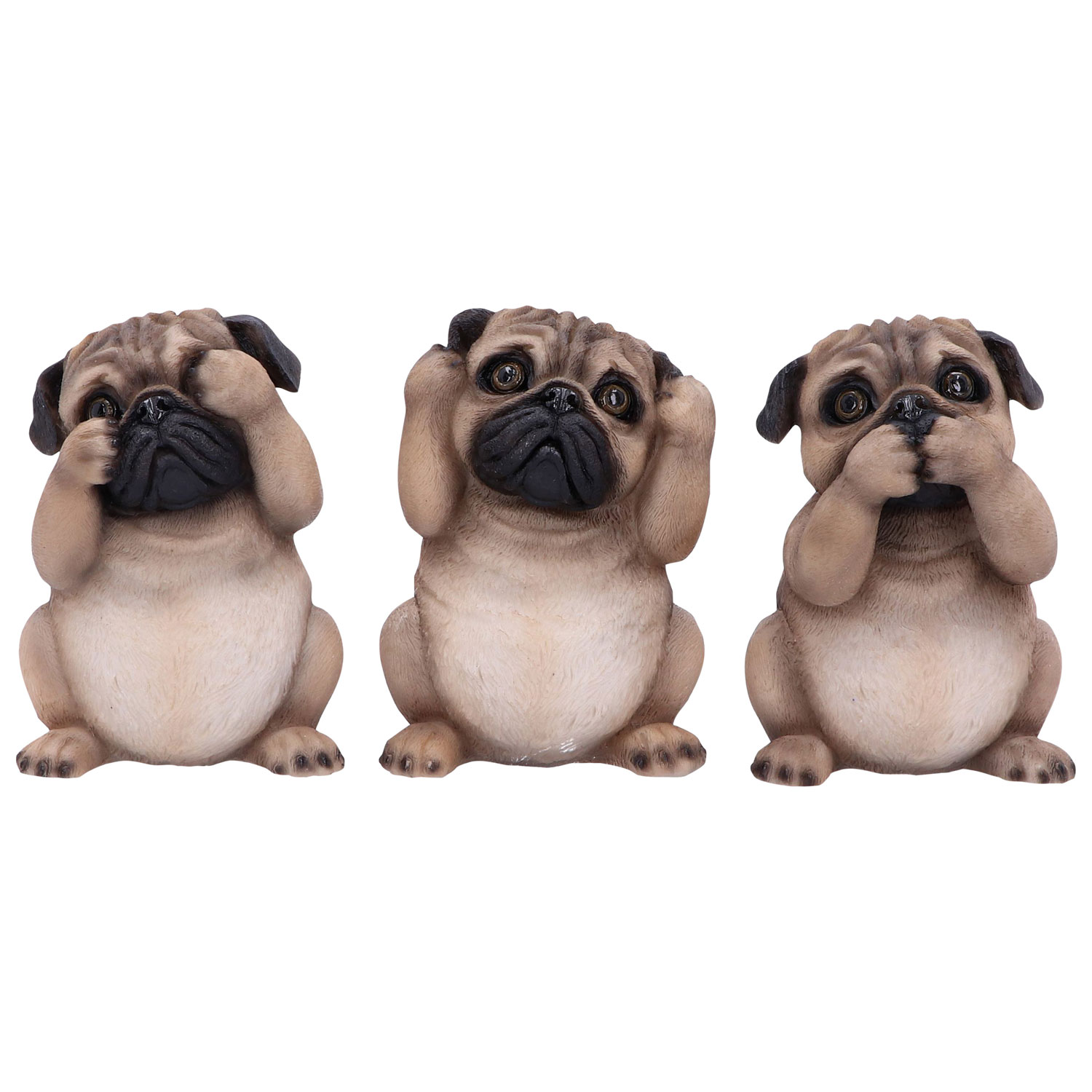 Nemesis Now Three Wise Pugs Figurine