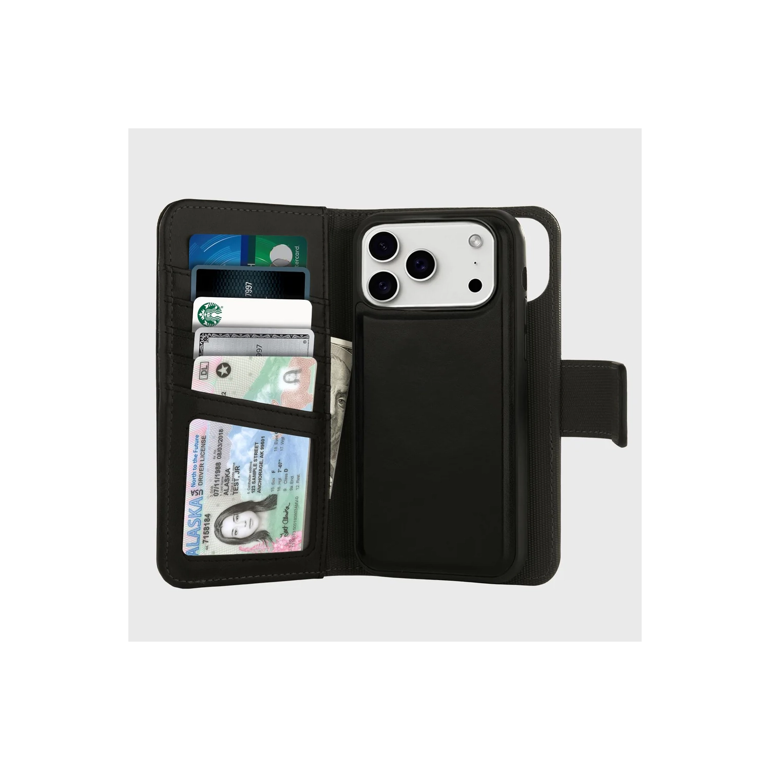 iPhone 17 Pro Max Wallet Case With MagSafe - 5th Ave - Black