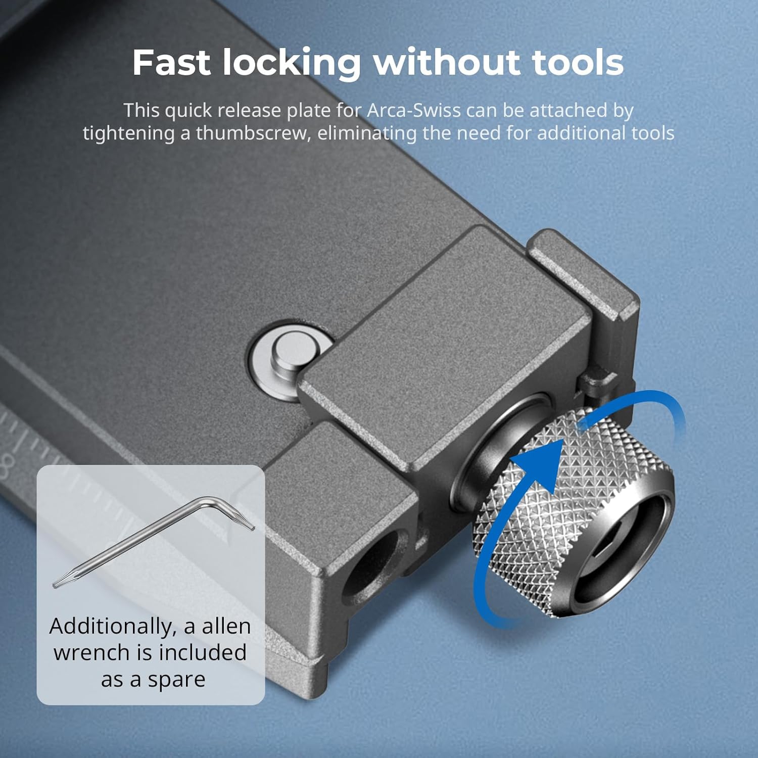 SmallRig – Adaptateur de plaque à dégagement rapide de 4,6&nbsp;po pour Arca-Swiss pour Mini cardan RS 4 de DJI, modèle antichute et assemblage