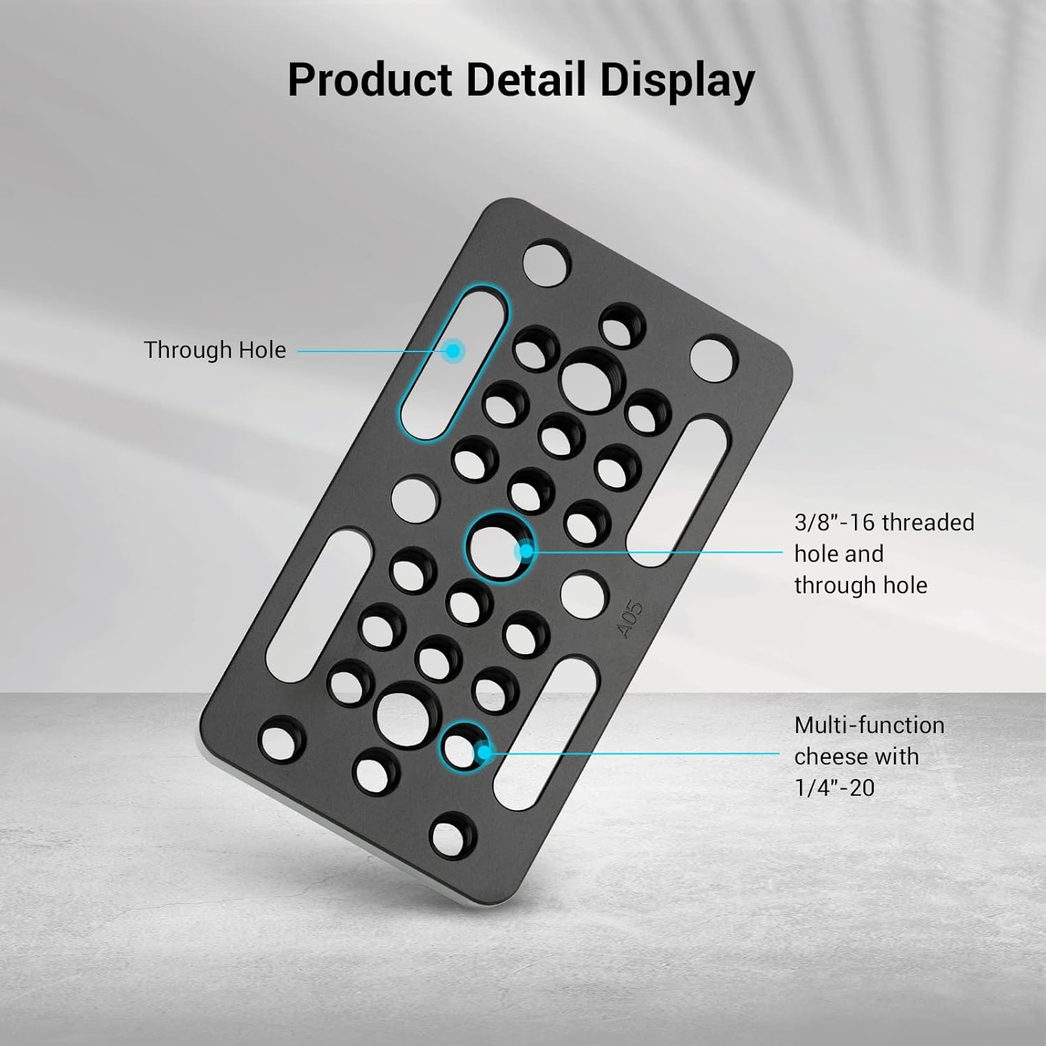 SmallRig Switching Plate Camera Easy Plate for Railblocks, Dovetails and Short Rods - Longer Version - 1598
