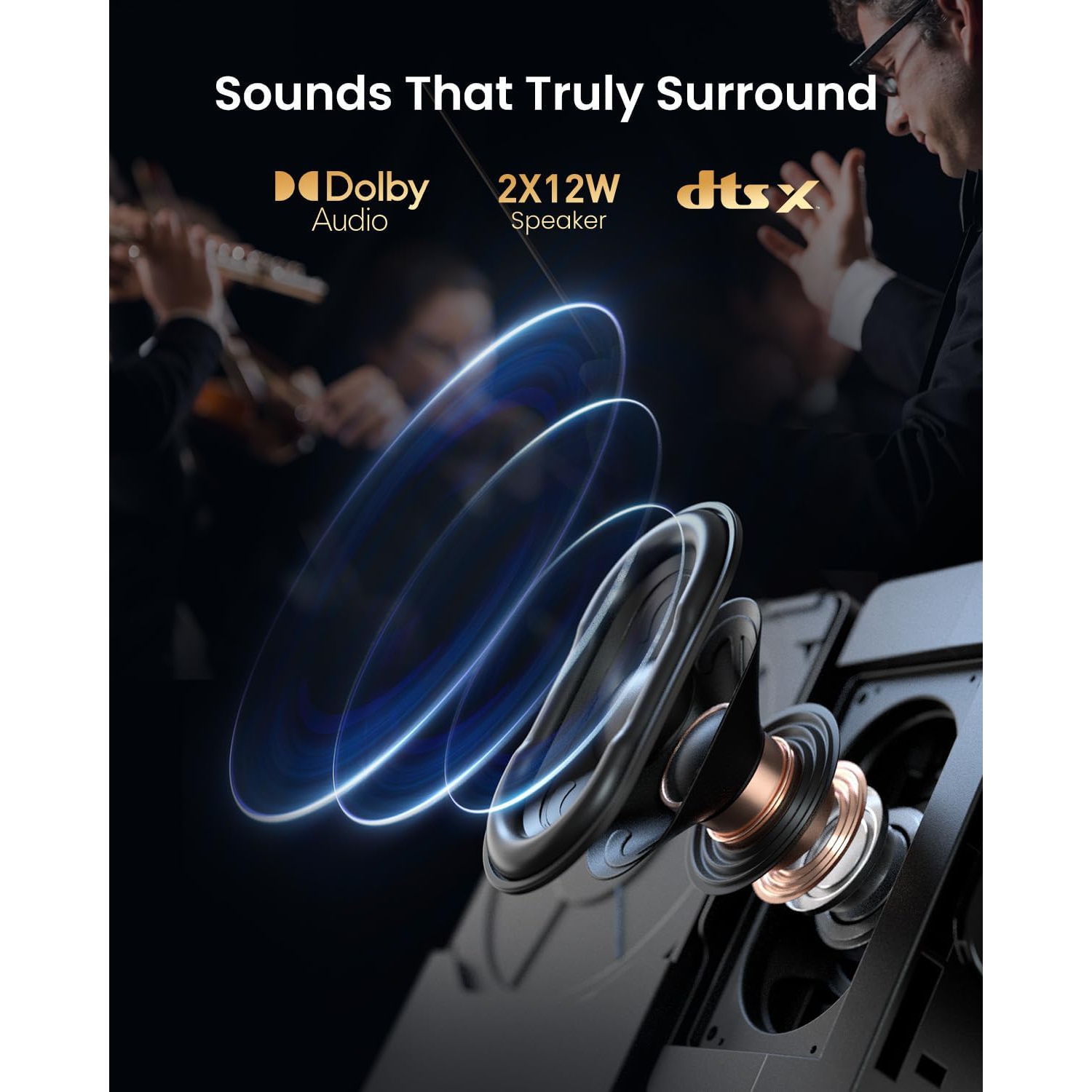 Dangbei – Projecteur DBOX02 4K GTV, 2450 lumens ISO, projecteur de cinéma maison homologué par Netflix avec Wi-Fi et Bluetooth, HDR10+, image 200