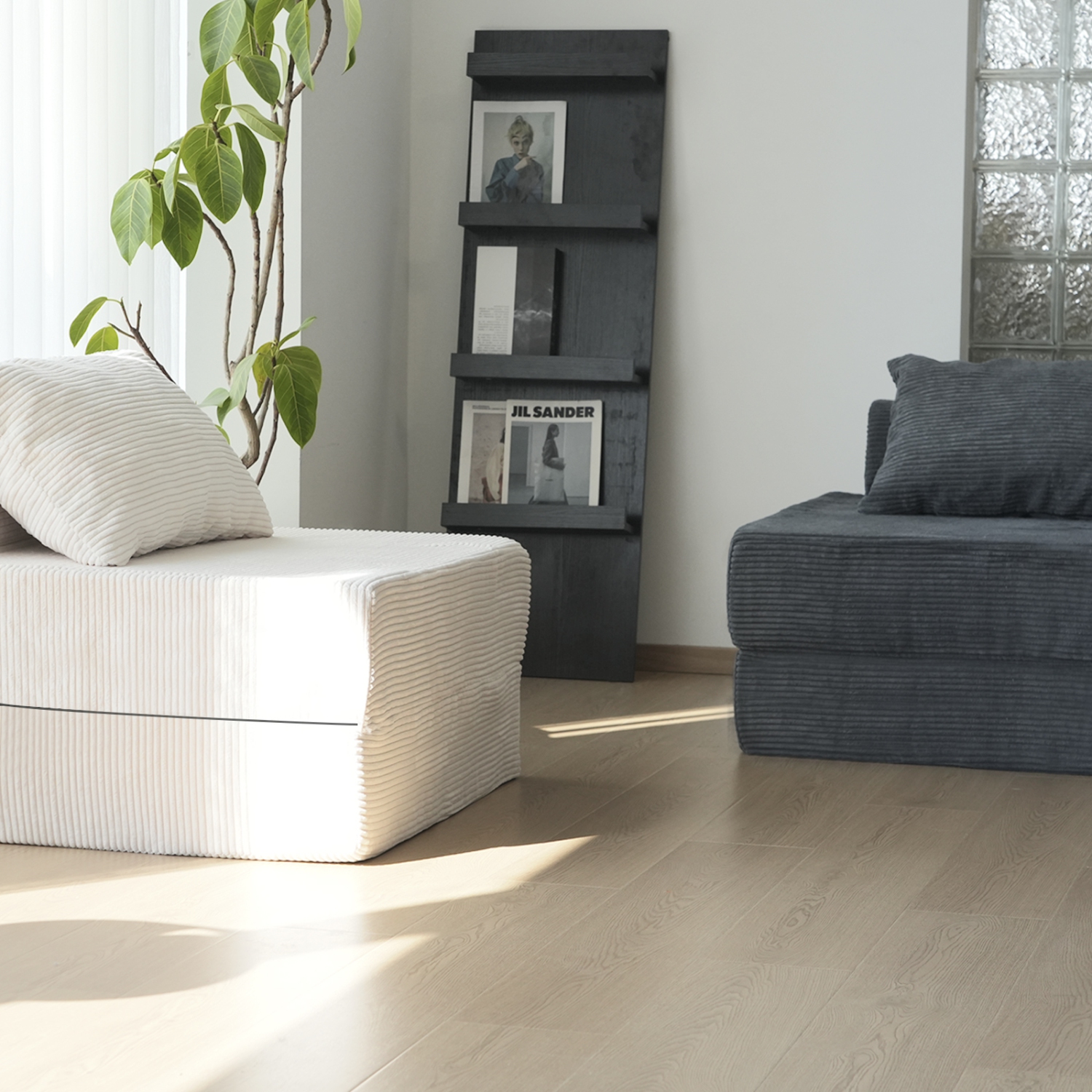 Canapé-lit de sol combiné Free de Blex – Canapé-lit pliant convertible | Fauteuil en mousse sans accoudoirs avec oreiller pour salon et chambre à