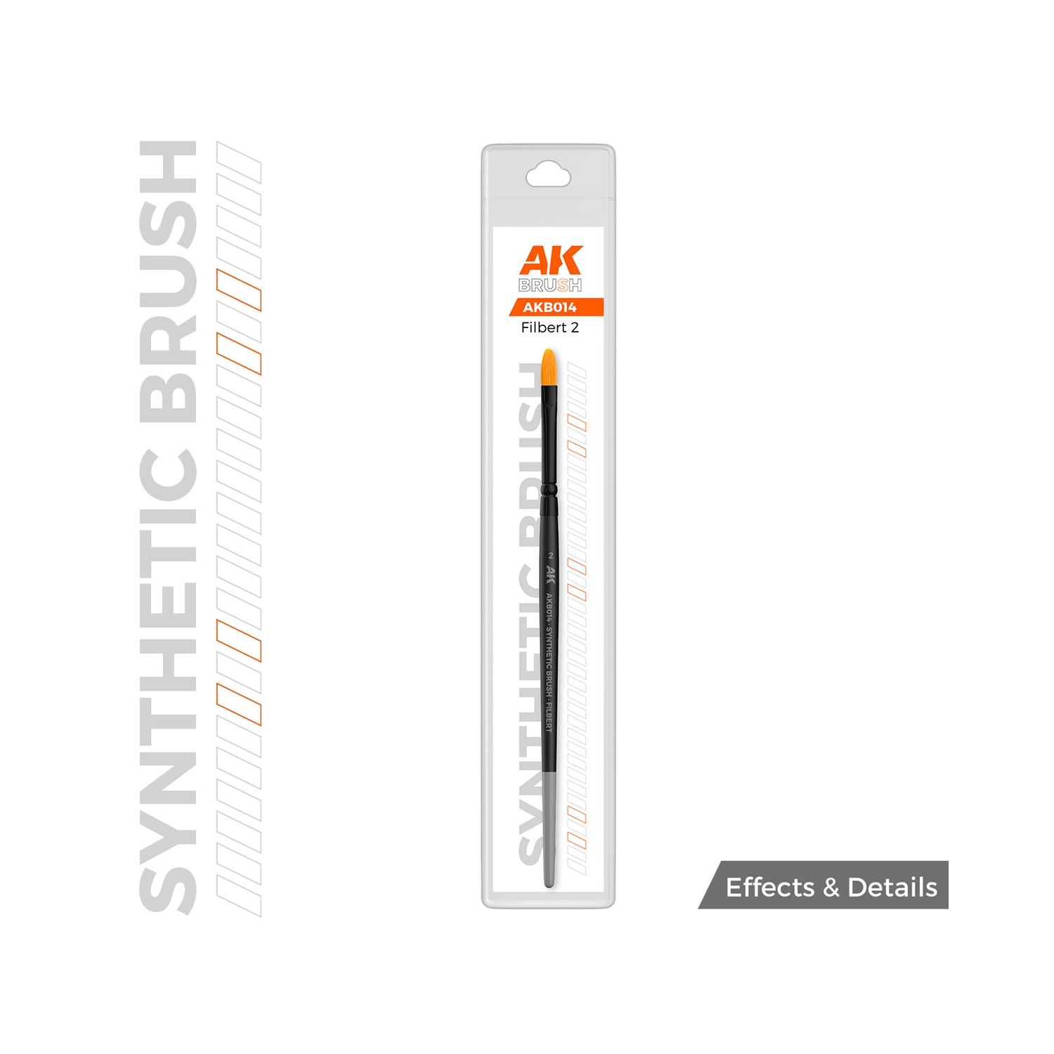 Brosse synthétique interactive AK - Filbert 2