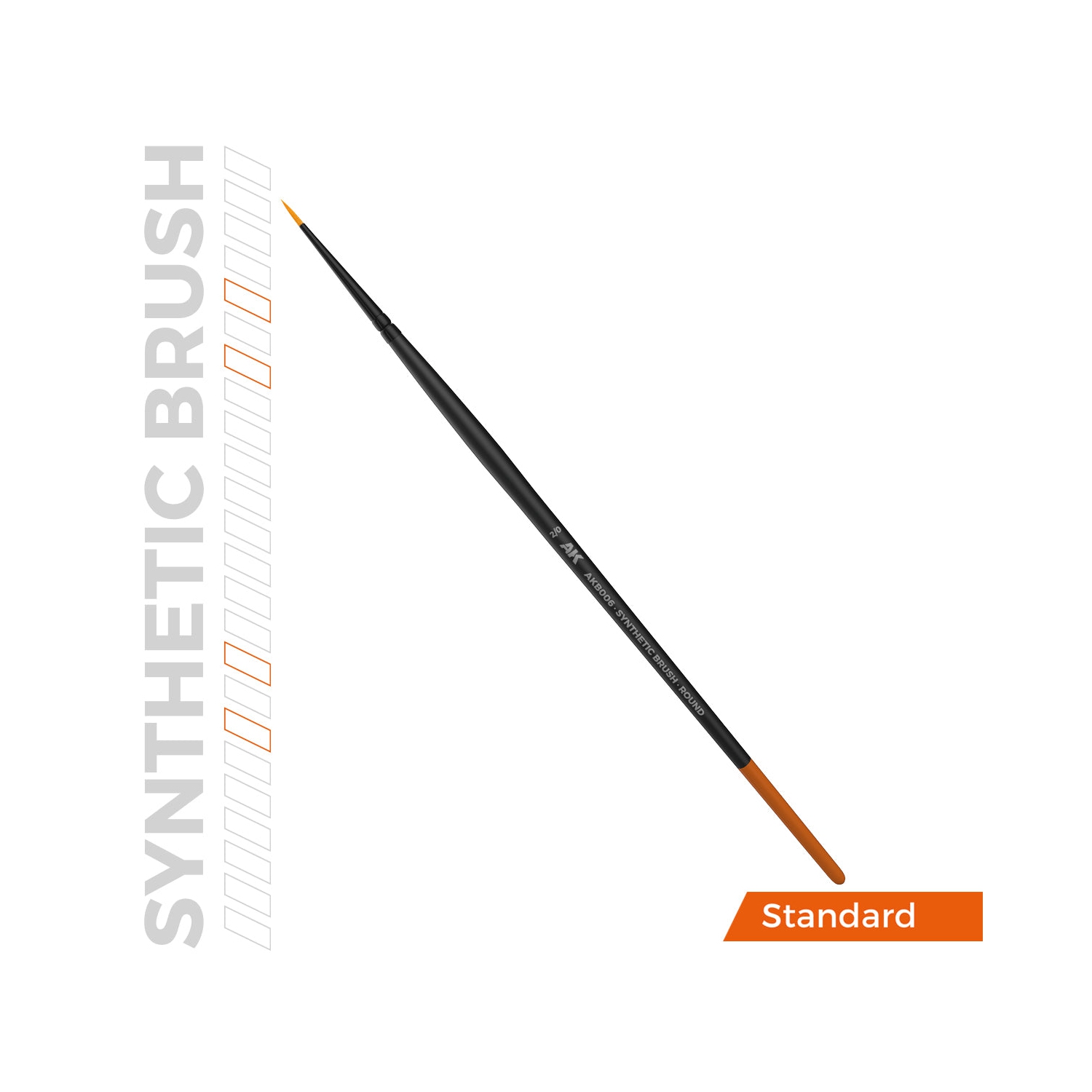 Brosse synthétique interactive AK - 2/0 ronde