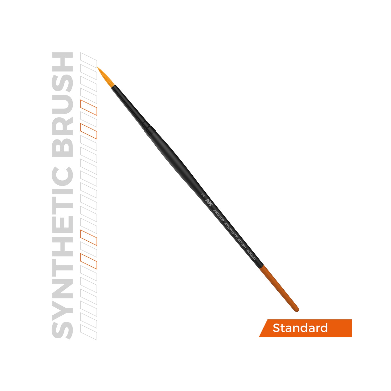 Brosse synthétique interactive AK - 2/0 ronde