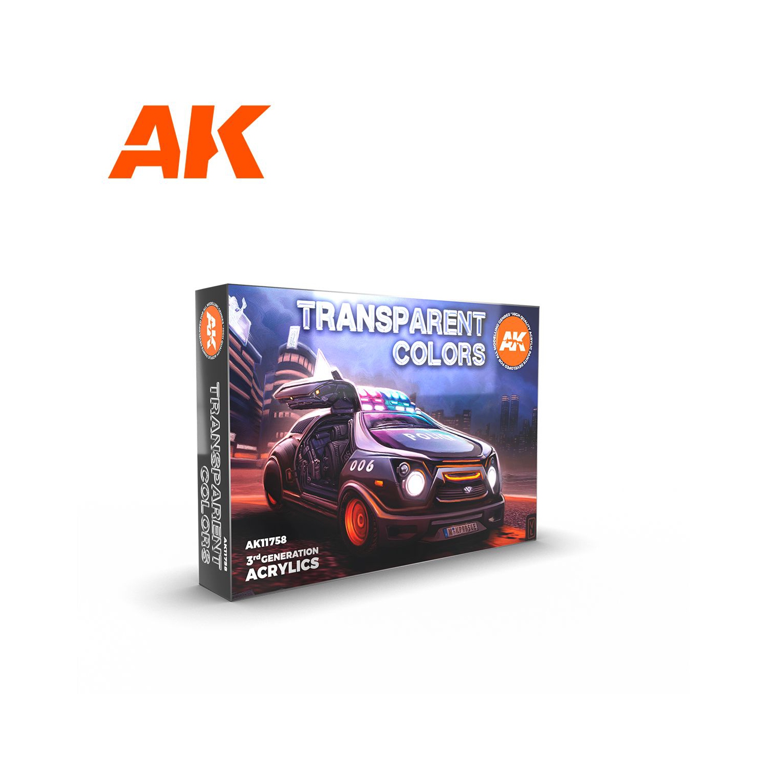 Ensemble de couleurs transparentes AK Interactive 3G