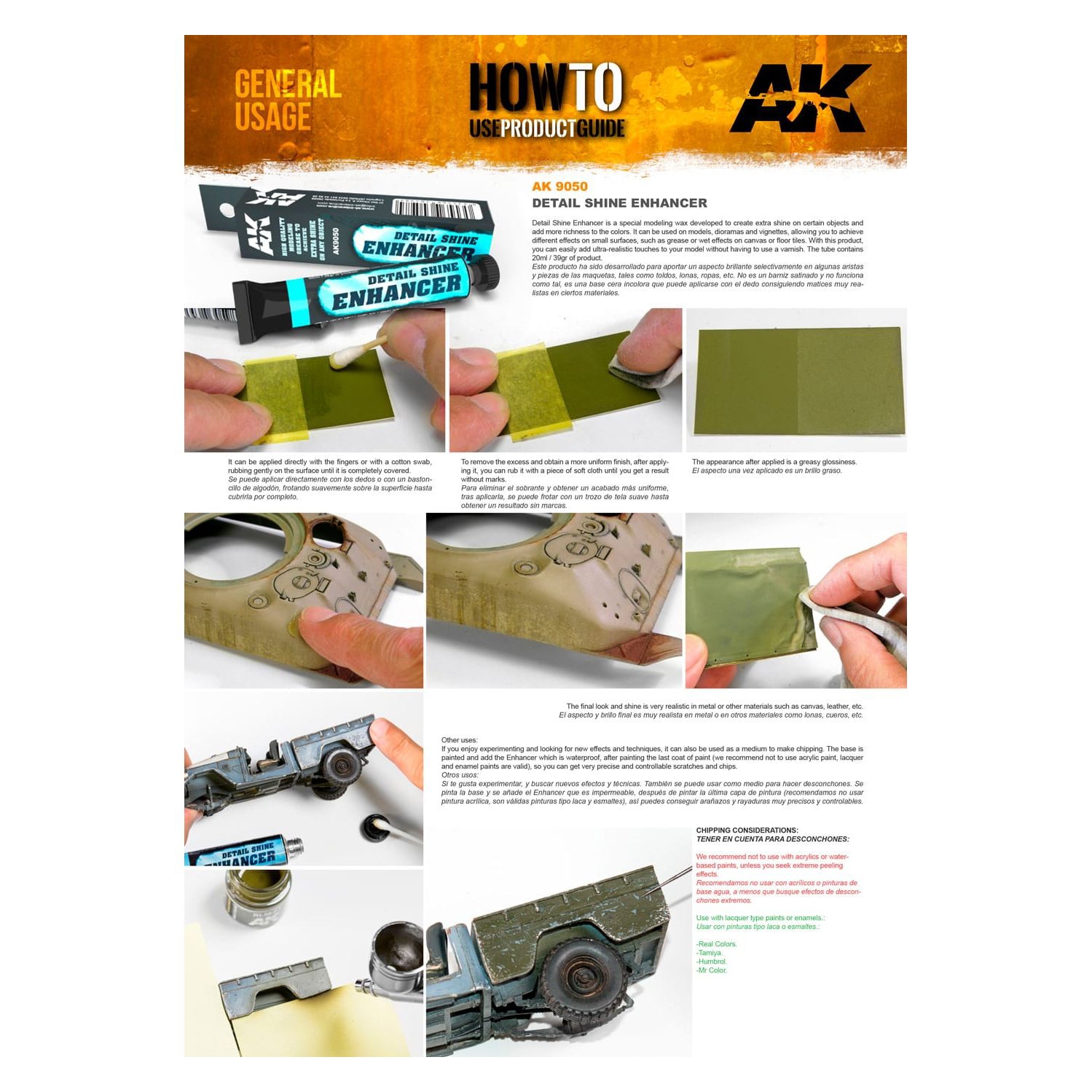 AK Interactive Detail Shine Enhancer, High Quality Modelling Grease, 20ml New