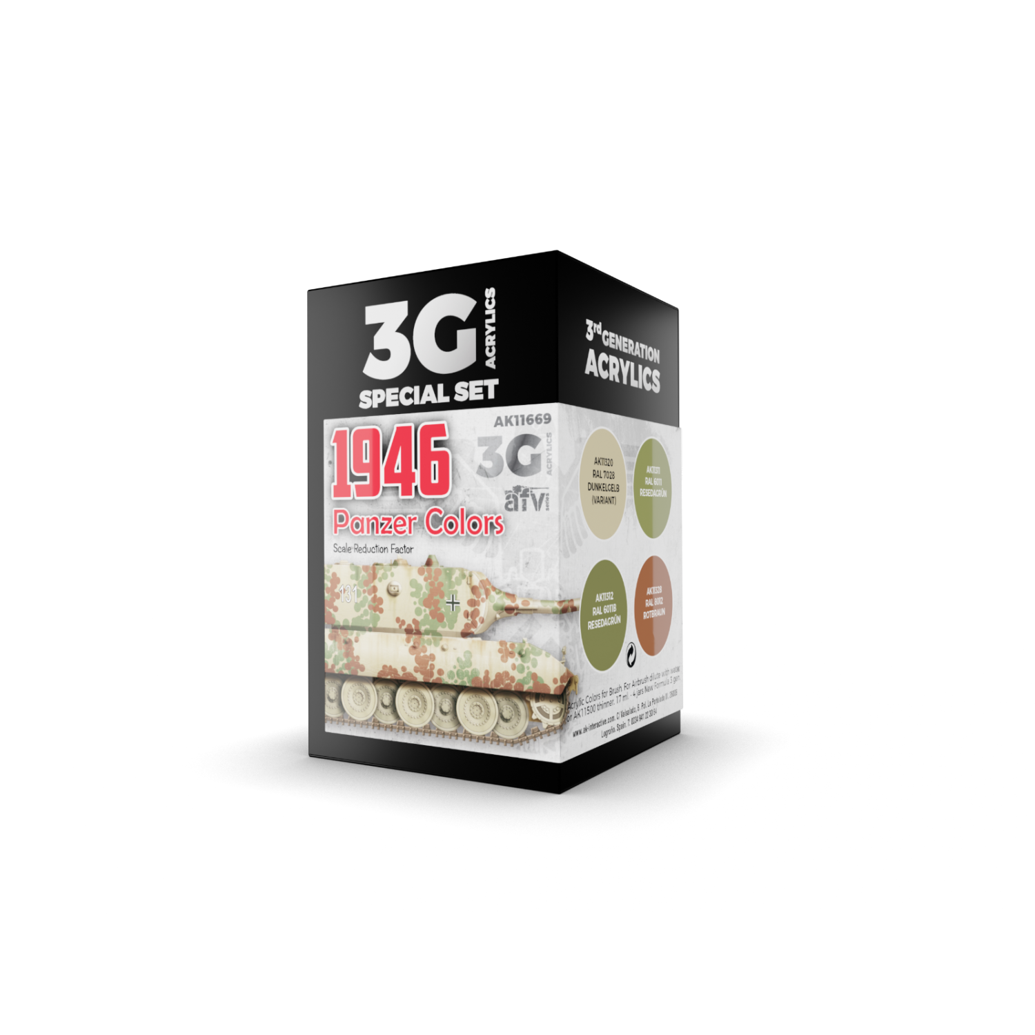 AK Interactive 3G Panzer Colors 1946 New