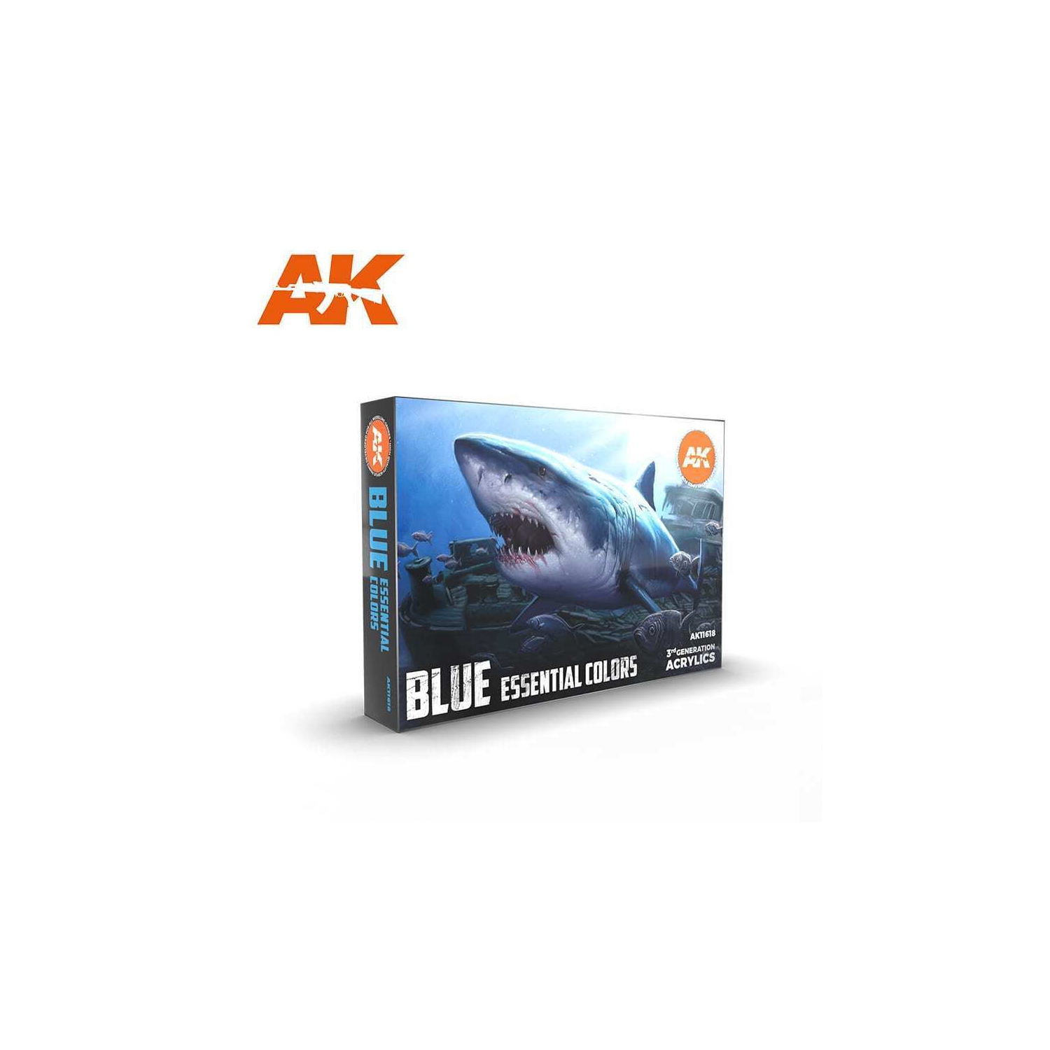 Couleurs essentielles AK Interactive 3G - Bleu Set Nouveau