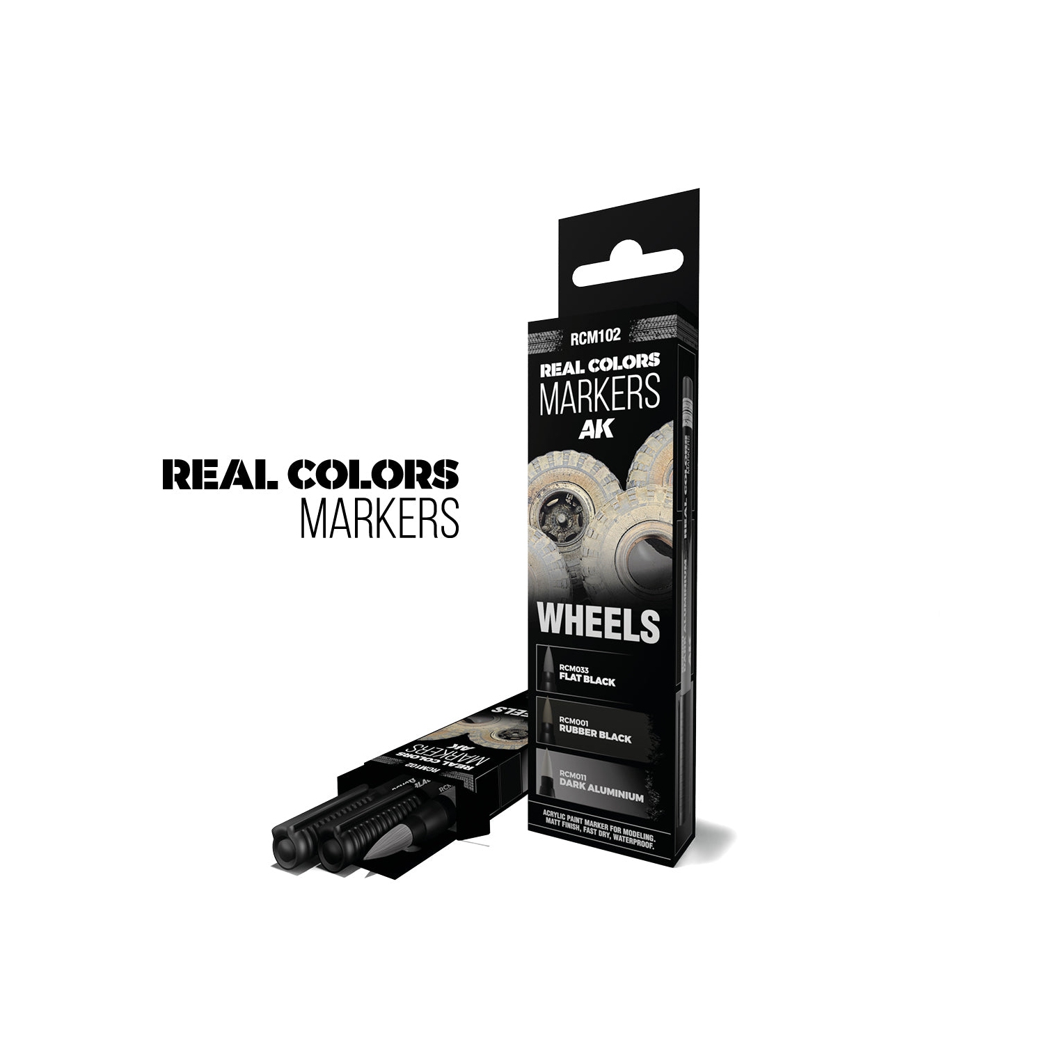 AK Interactive Real Colors Markers Wheels Set of 3 Markers