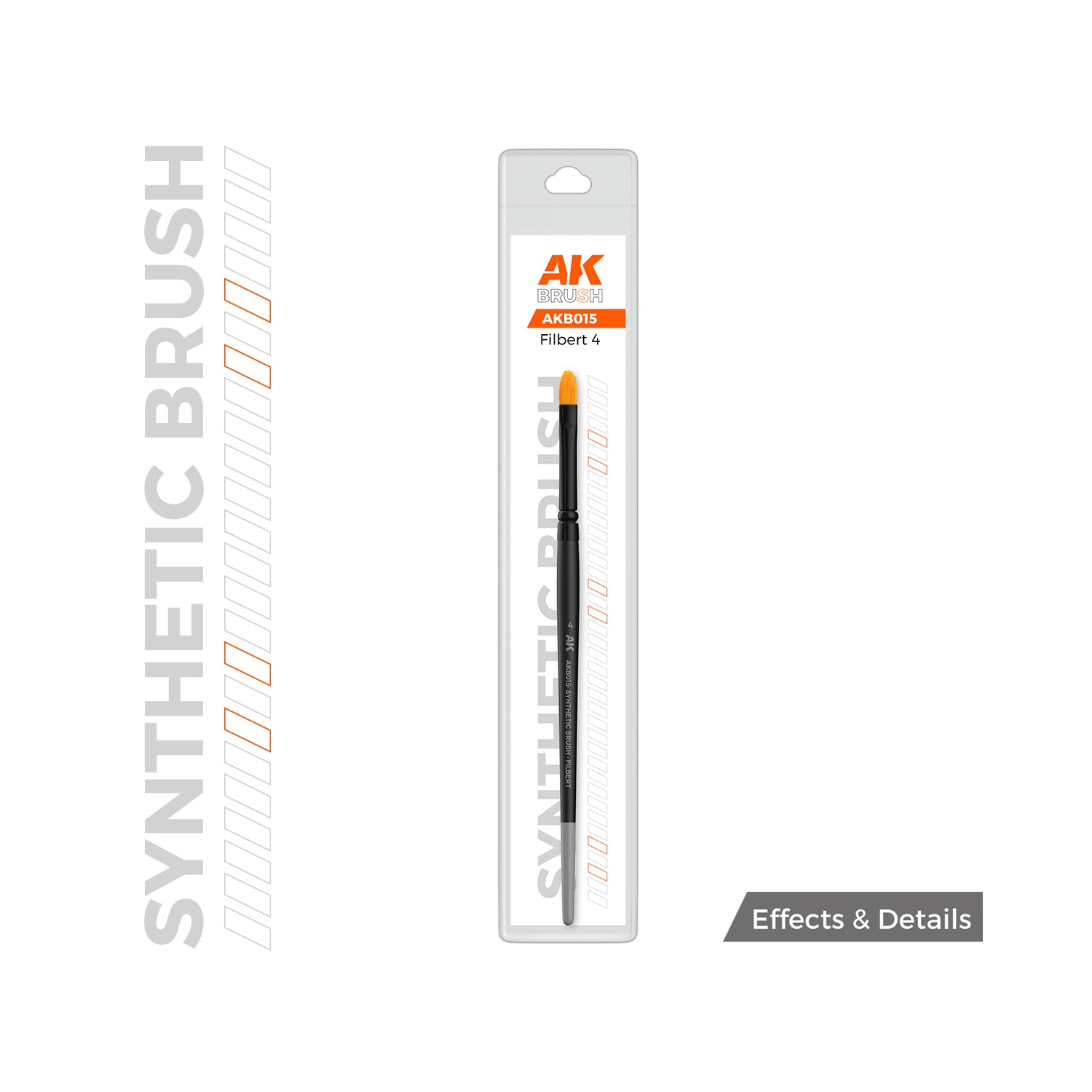 Brosse synthétique interactive AK - Filbert 4