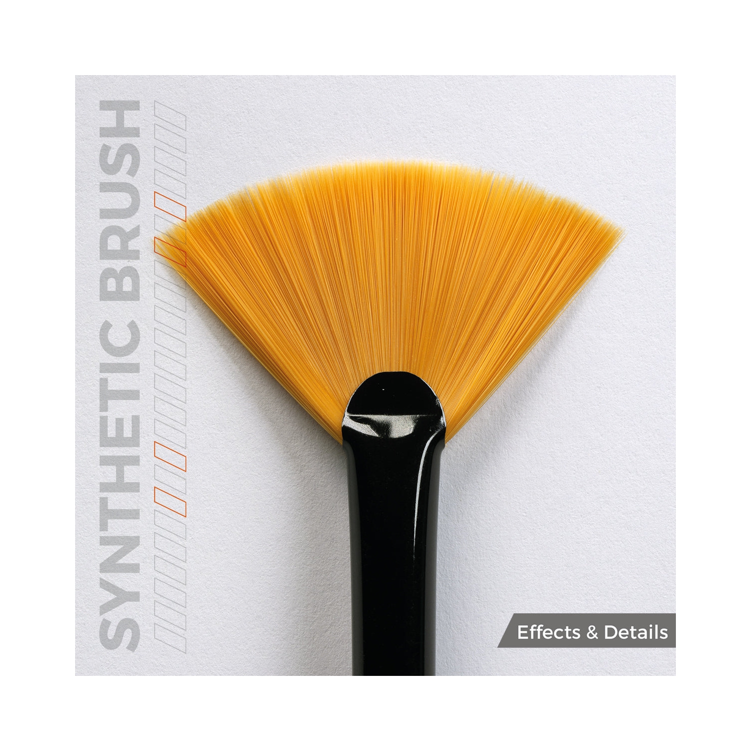 Brosse synthétique interactive AK - Forme du ventilateur