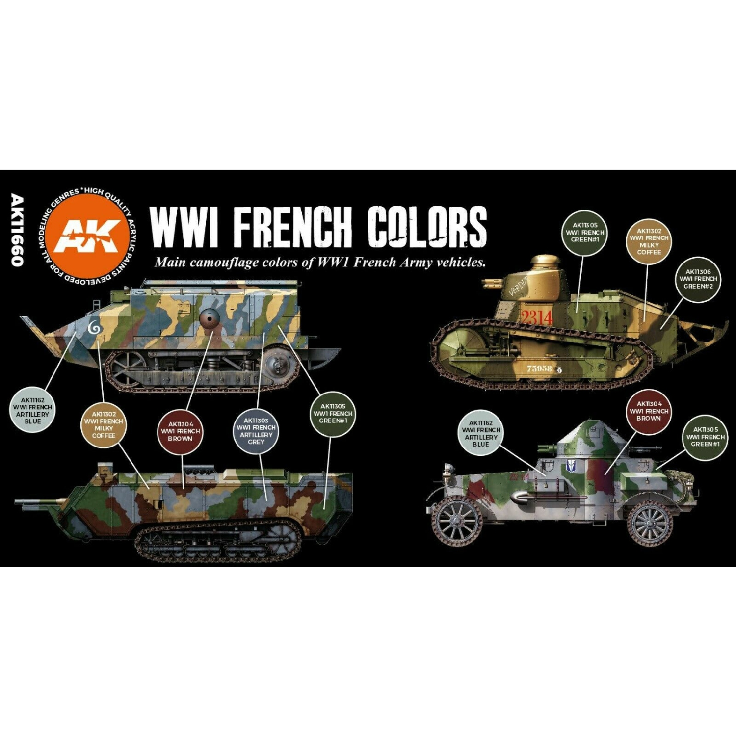 AK Interactive 3G WWI French Colors New