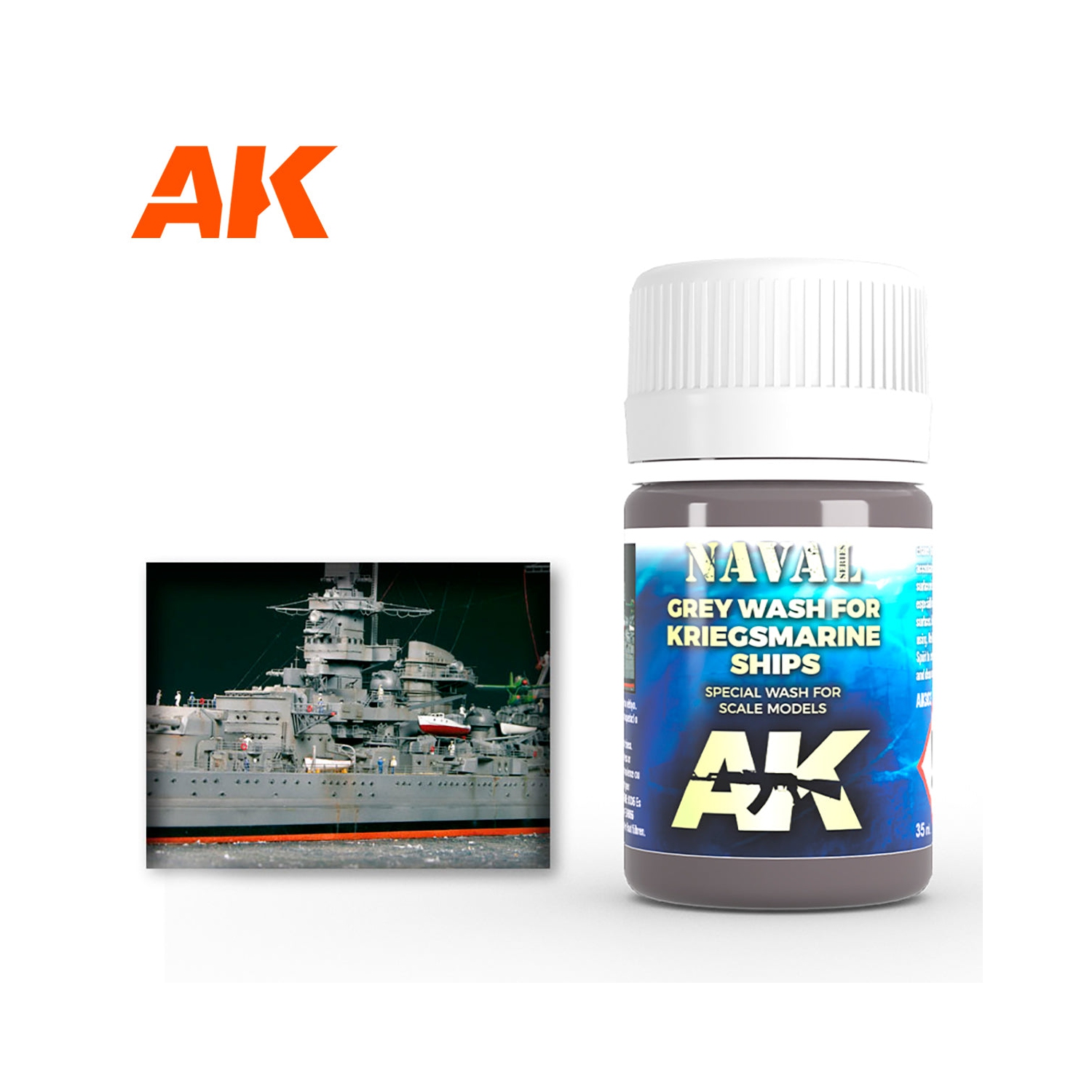 AK Interactive Weather Grey Wash pour les navires Kriegsmarine Itérognation navale