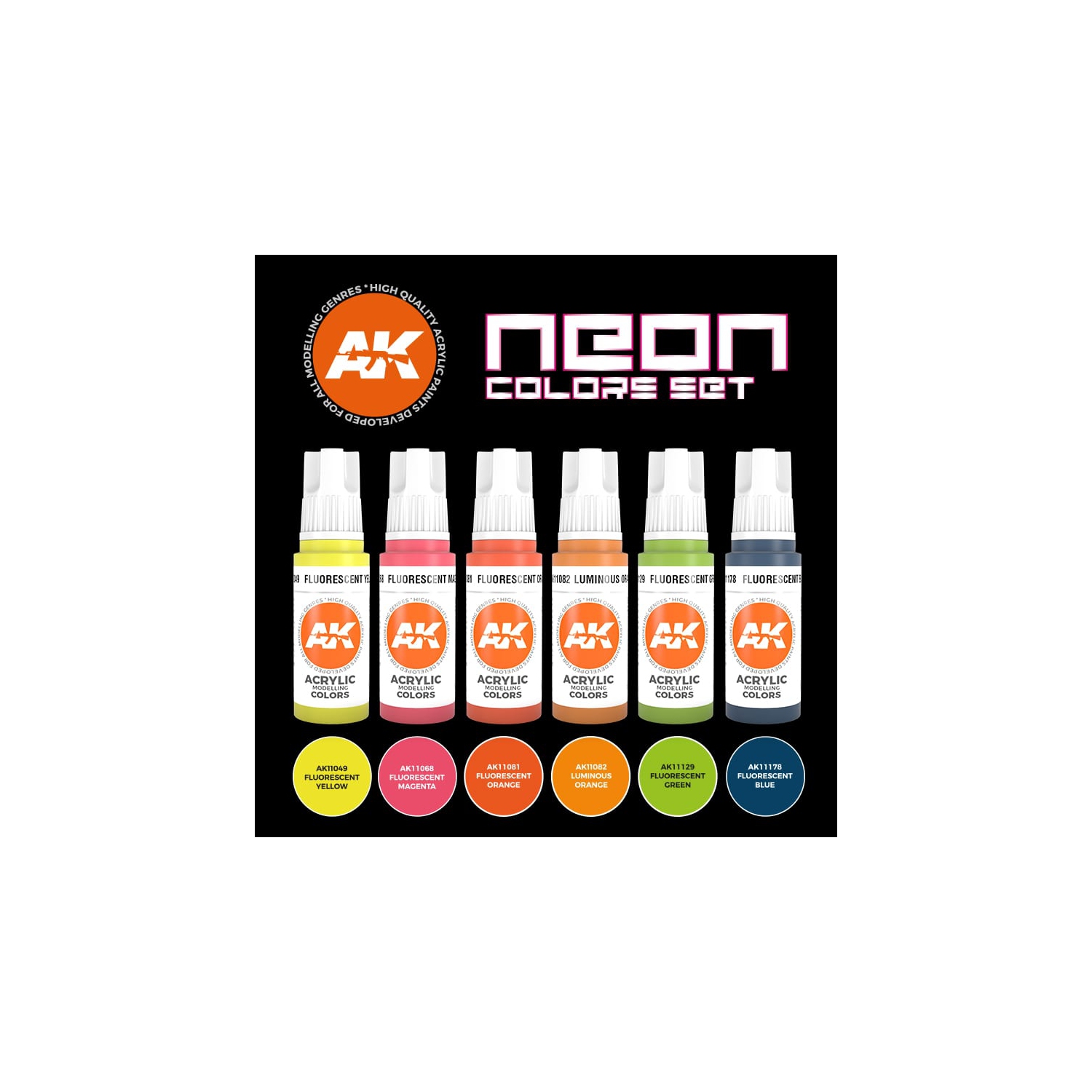 AK Interactive 3G Neon Color Set New