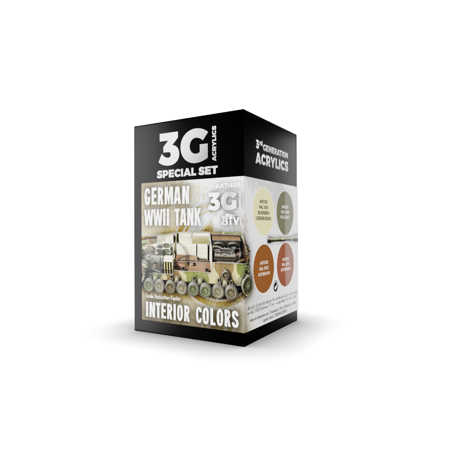 AK Interactive 3G WWII German Tank Interior Colors New