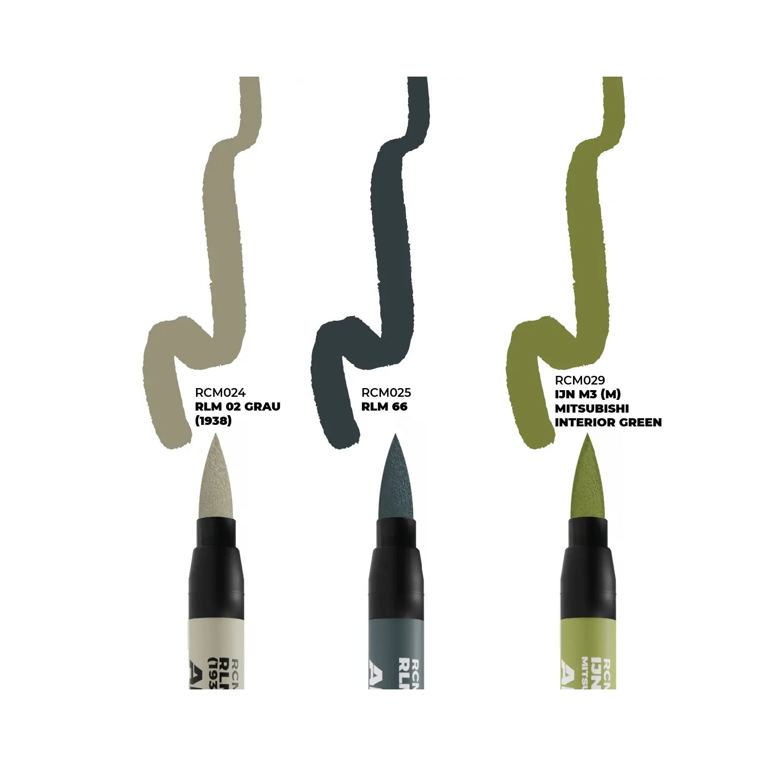 AK Interactive WWII Axis Aircraft Cockpit Colors -Set of 3 Markers