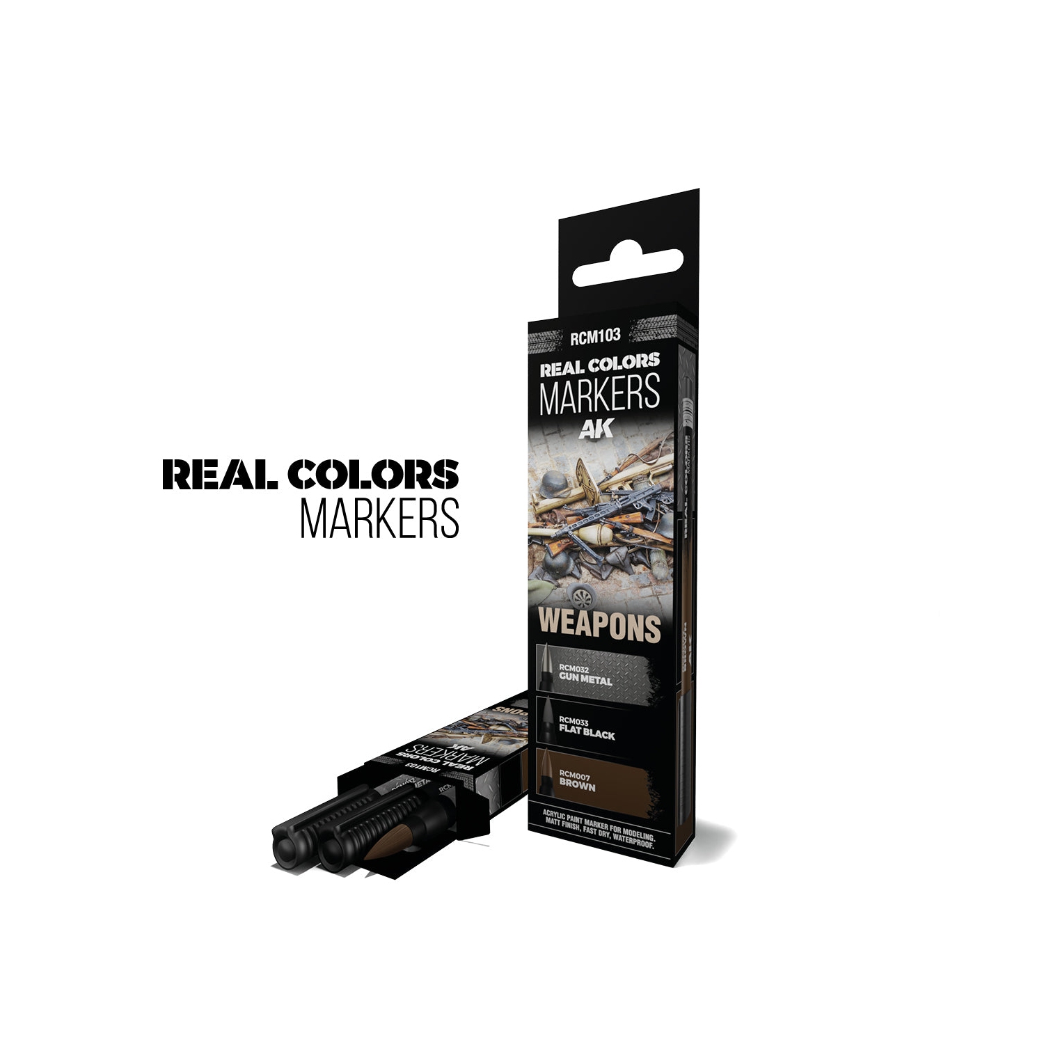 Ensemble de 3 marqueurs interactifs AK Real Colors Markers